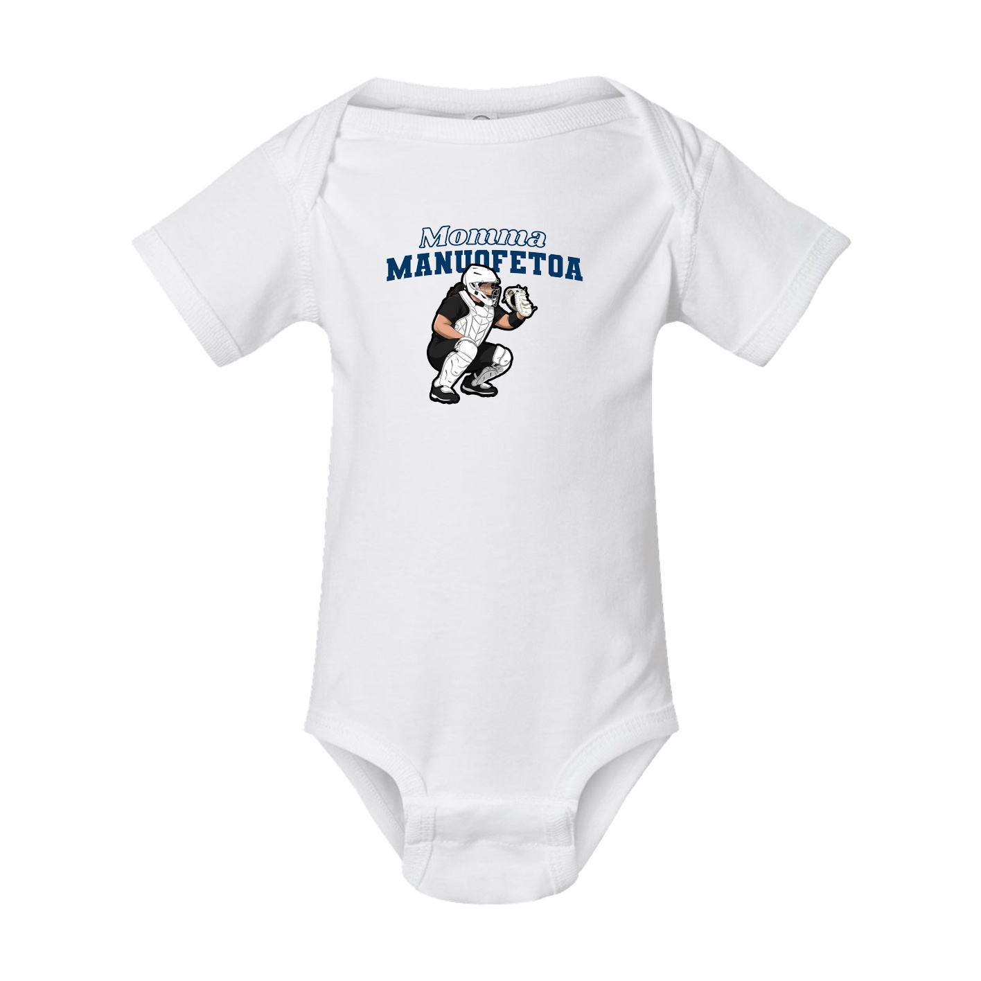 Baby Onesie — Mothers Day Block in White