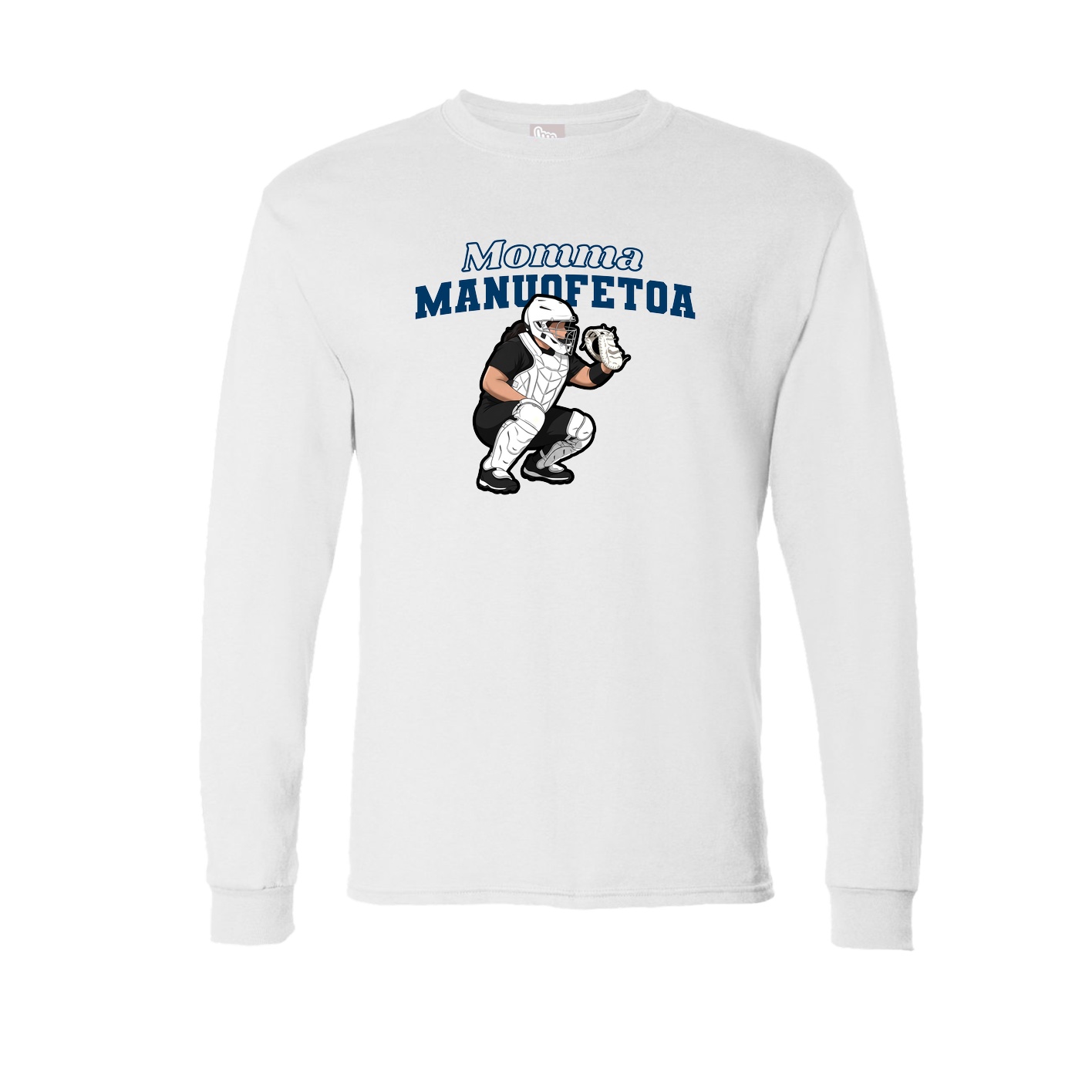 Long Sleeve Tee — Mothers Day Block in White