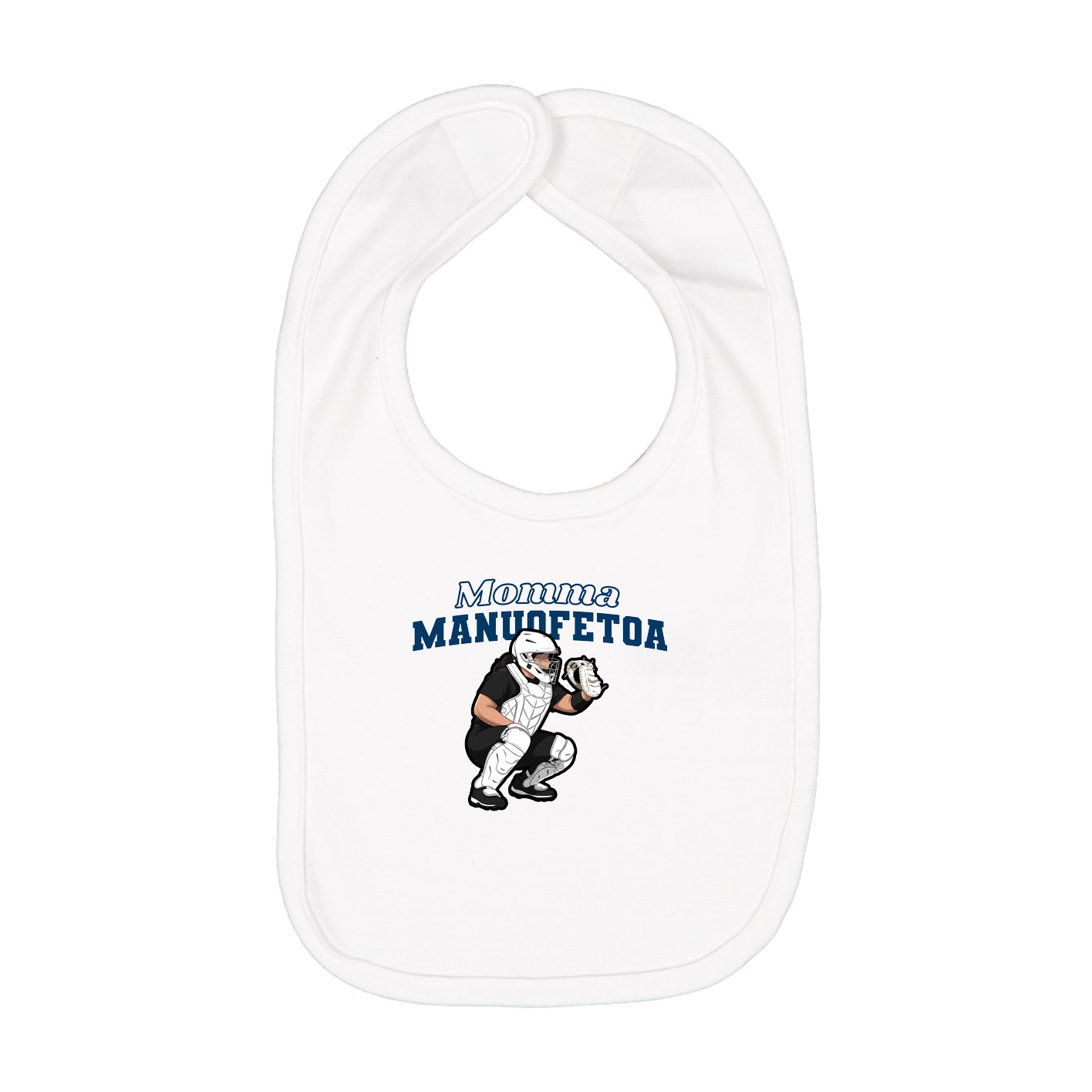 Infant Bib — Mothers Day Block in White