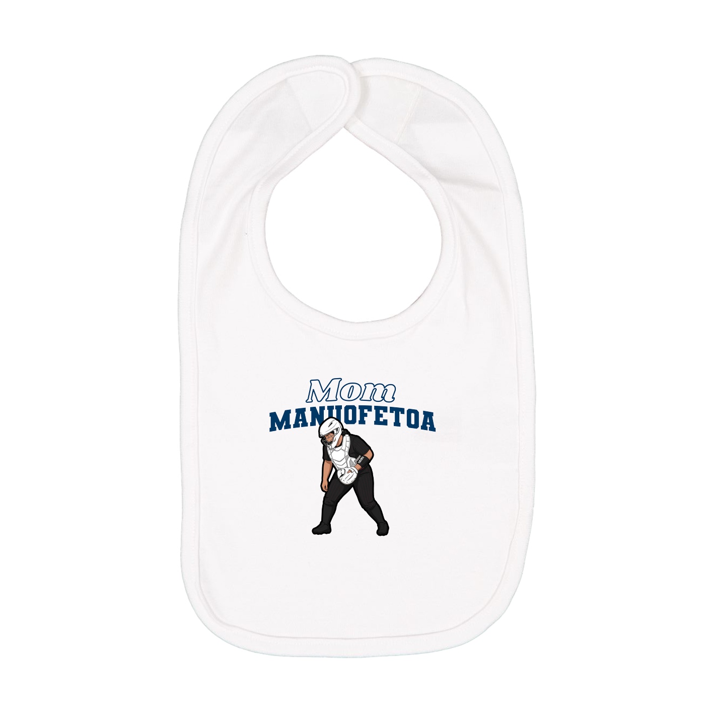 Infant Bib — Mothers Day Block in White