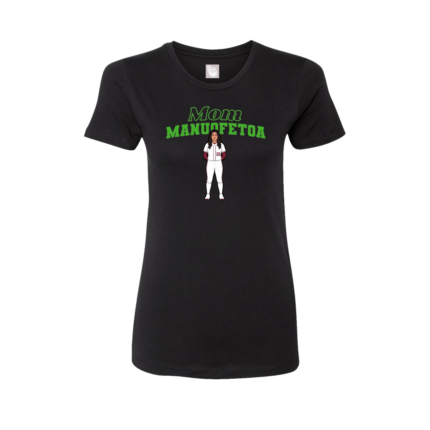 Womens Tee — Mothers Day Block in Black