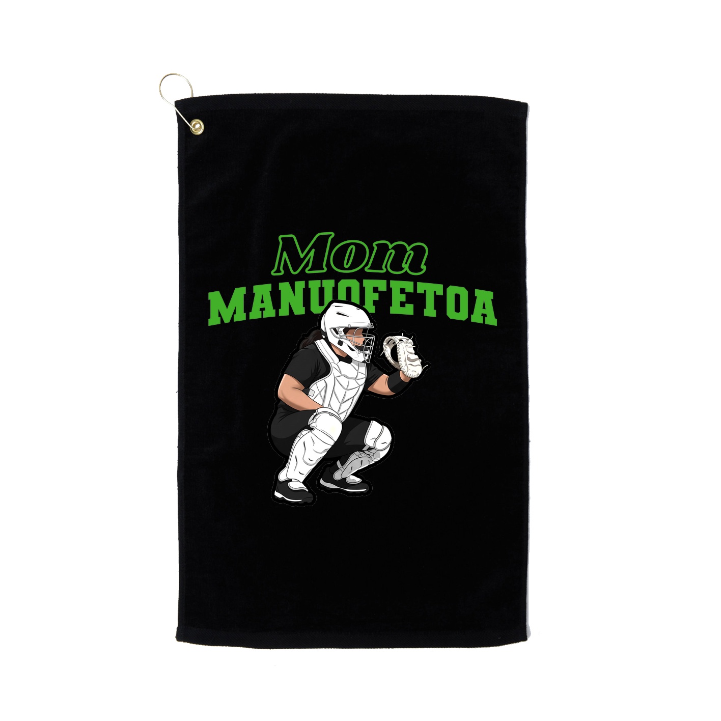 Golf Towel — Mothers Day Block in Black