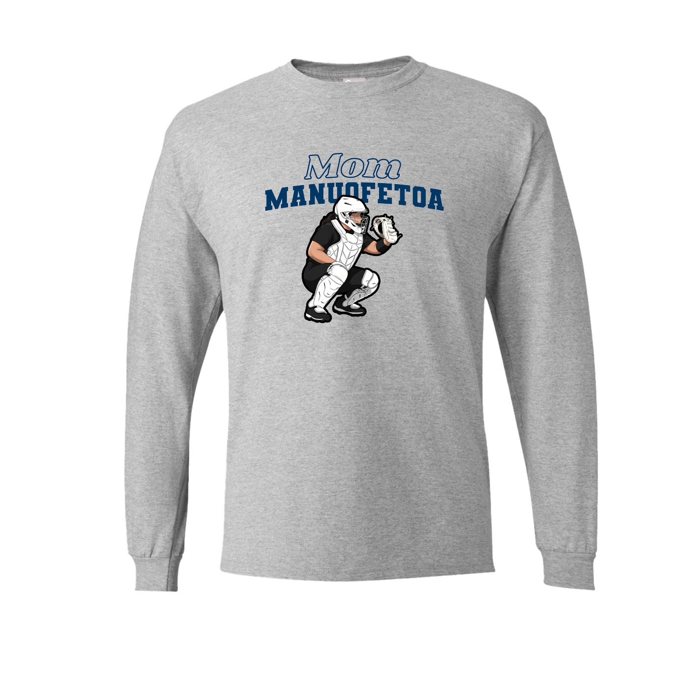 Long Sleeve Tee — Mothers Day Block in Grey