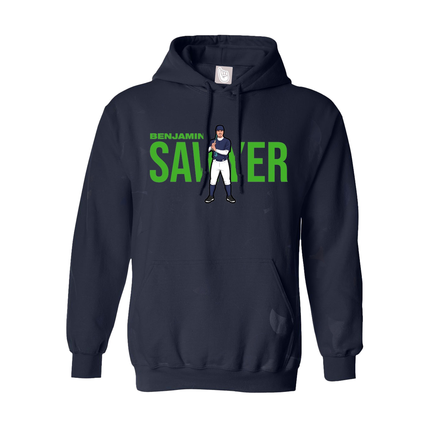Hoodie — Player Name in Navy