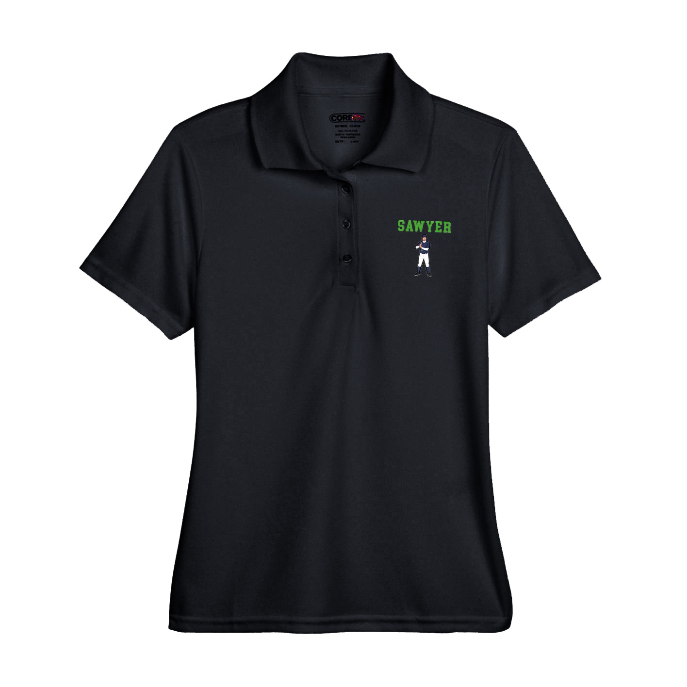 Womens Performance Polo — Shirsey in Black