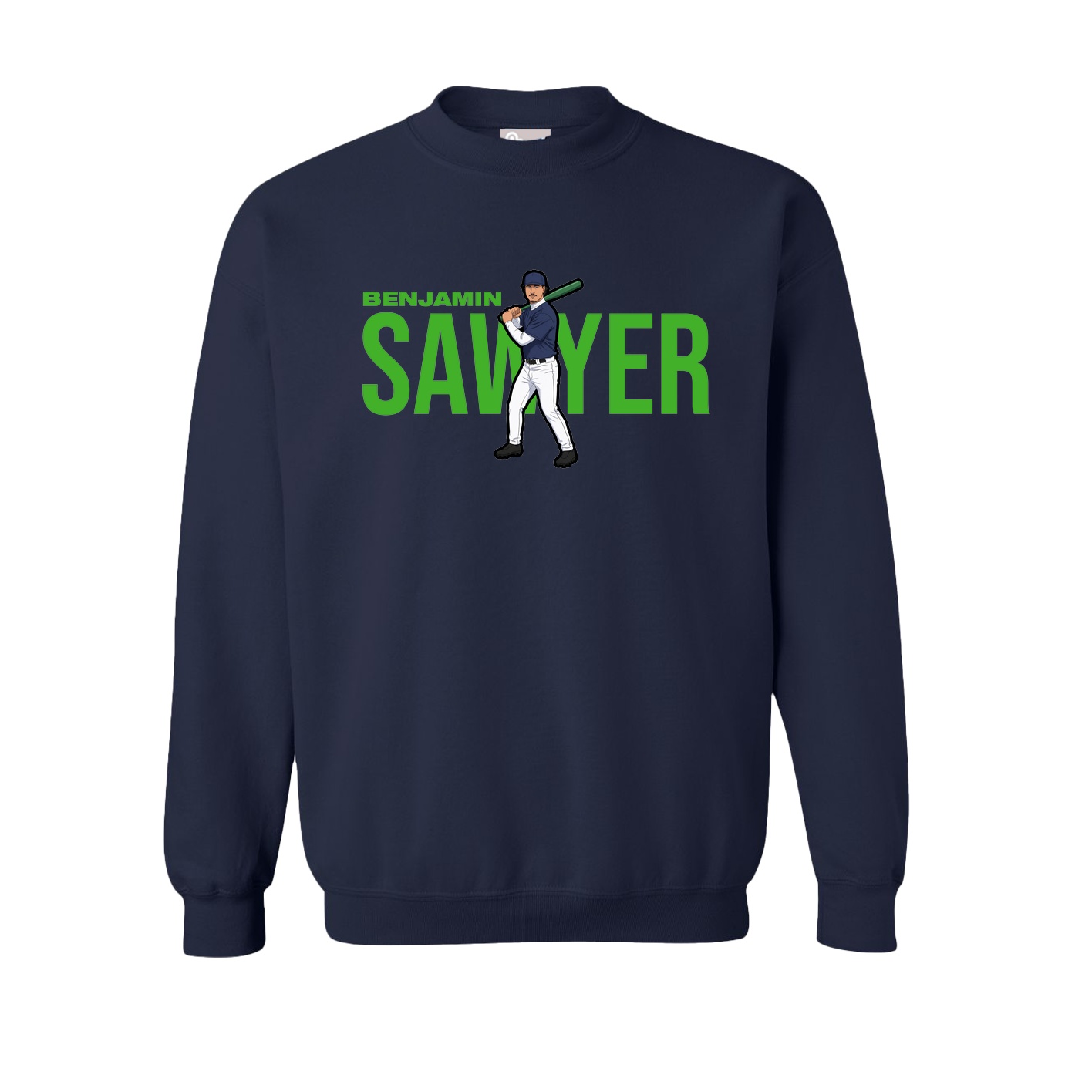 Fleece Crew — Player Name in Navy