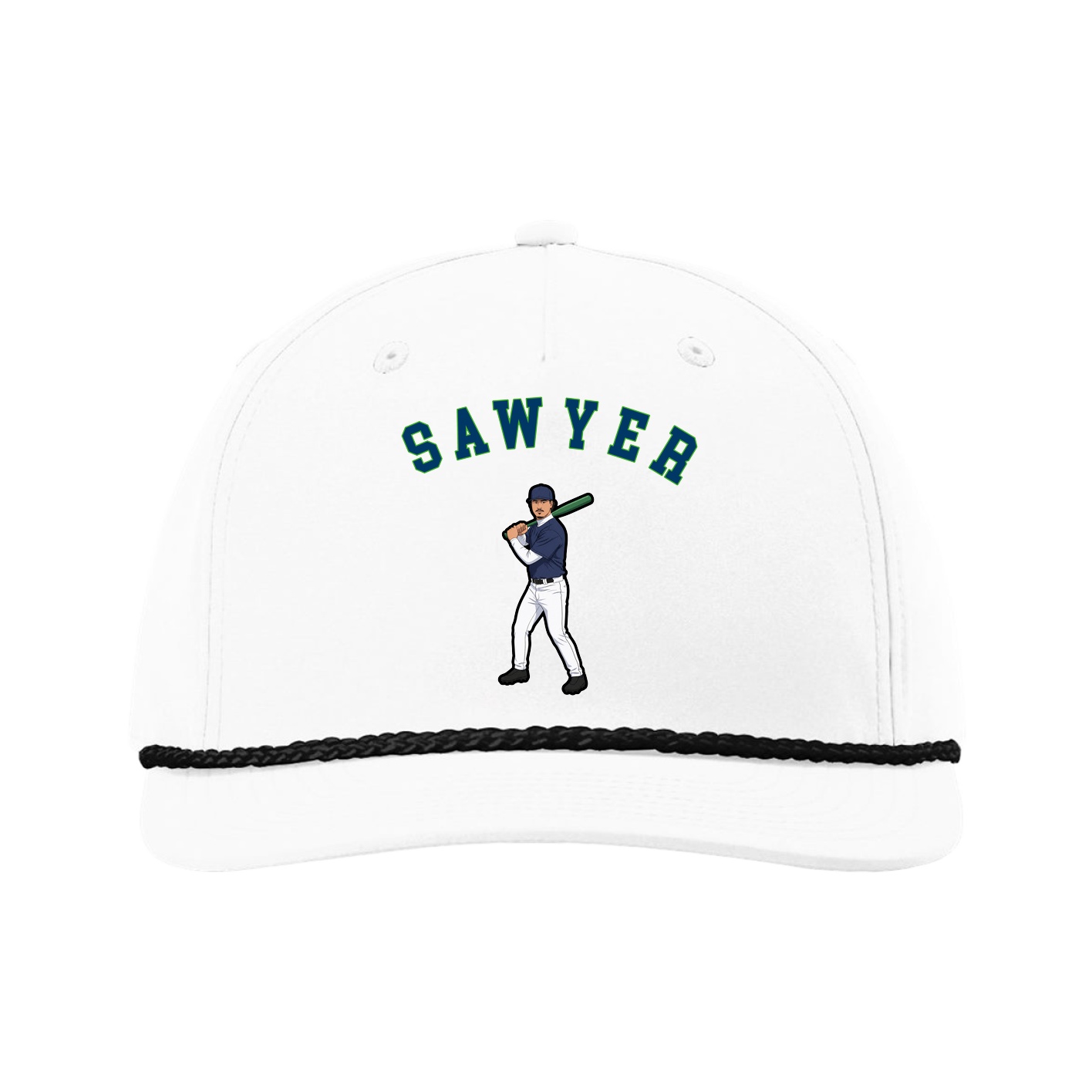 Five-Panel Classic Rope Cap — Shirsey Arch in White
