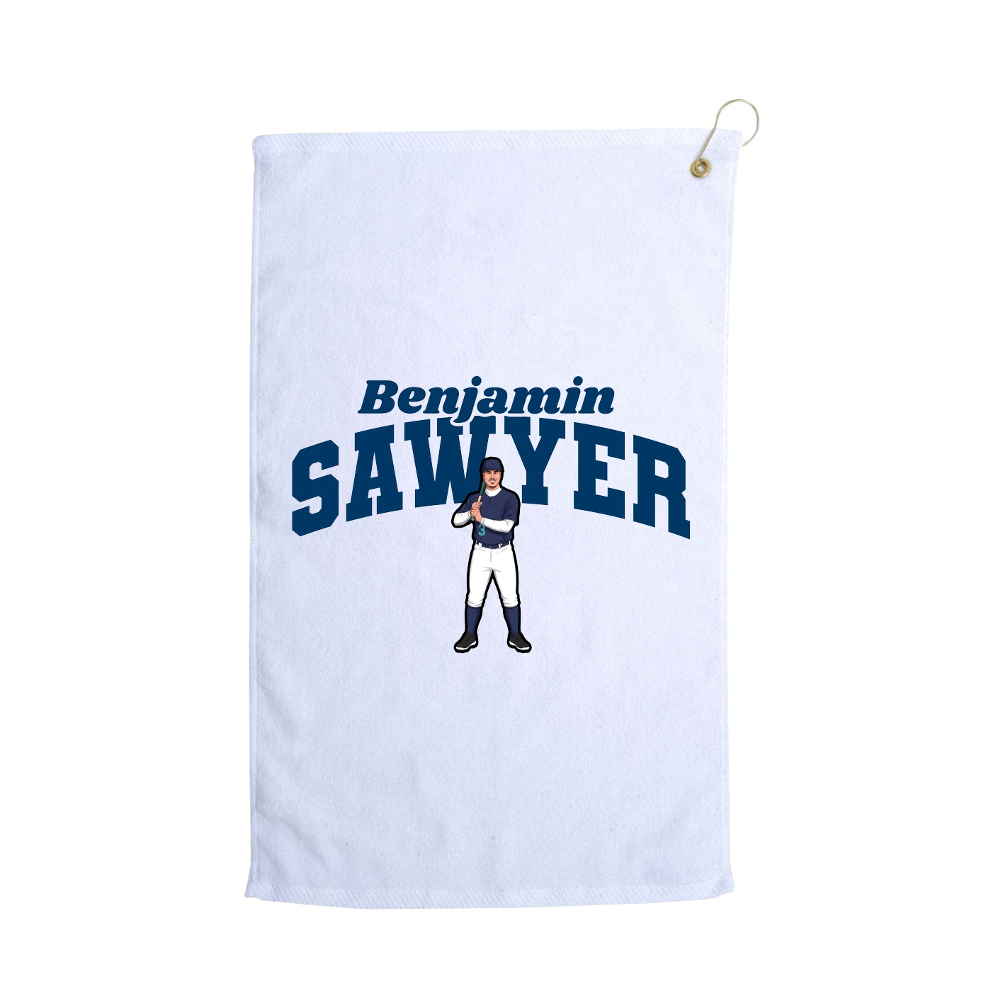 Golf Towel — Signature Arch in White