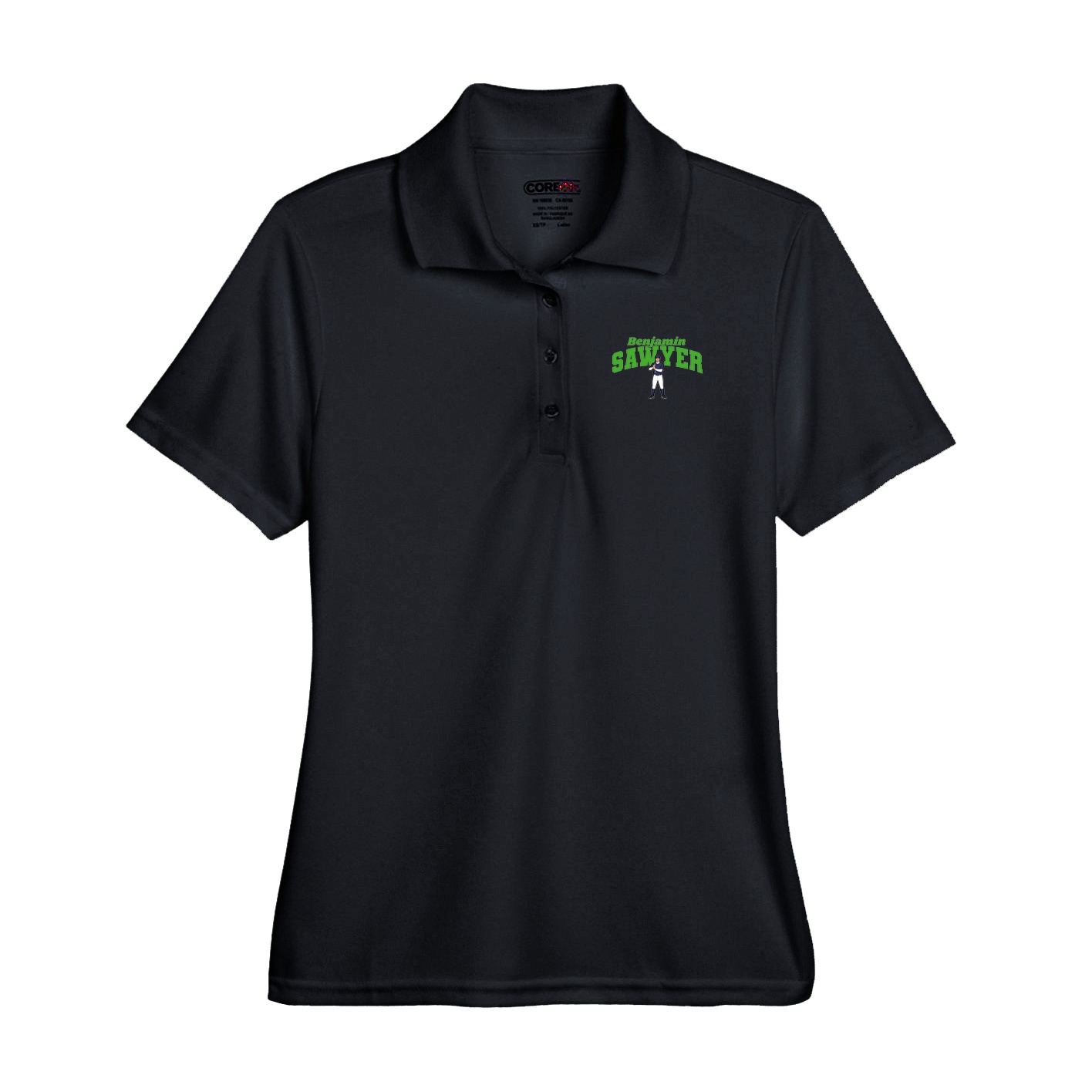 Performance Polo — Signature Arch in Black