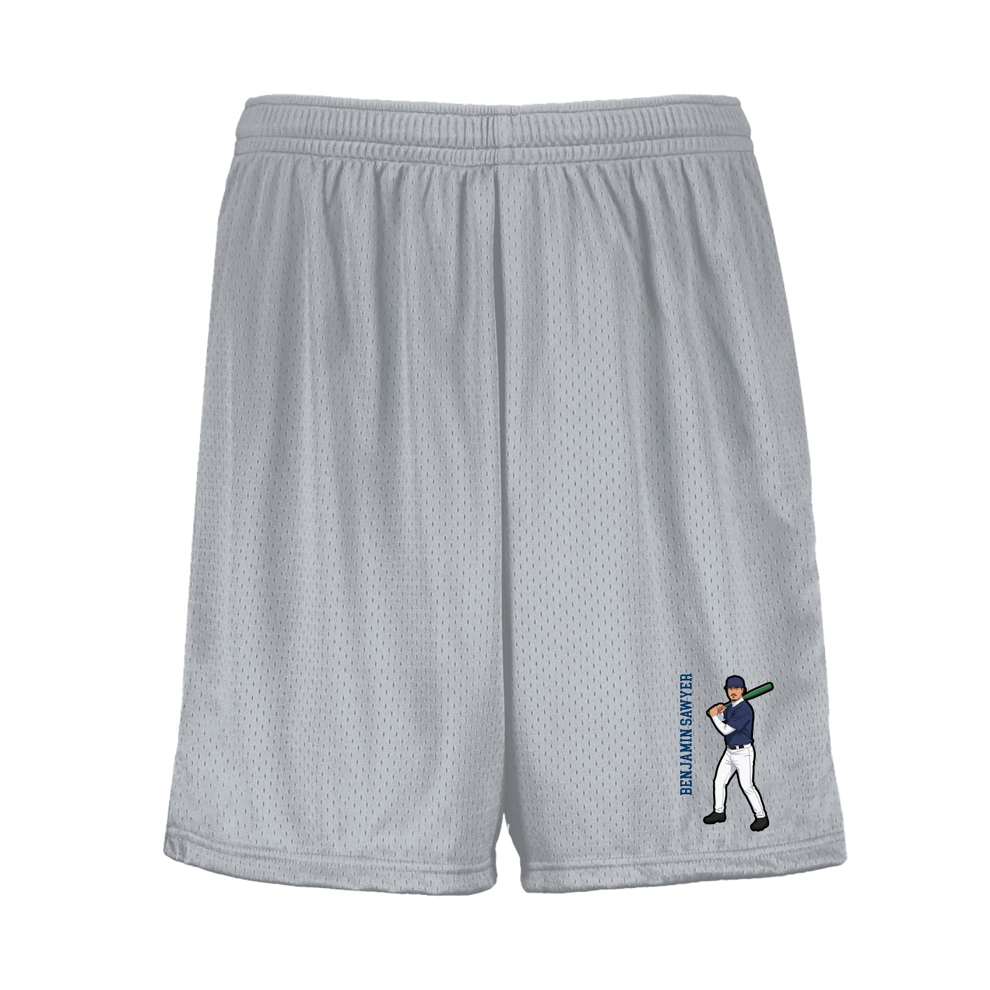 Shorts — Name Vertical in Silver