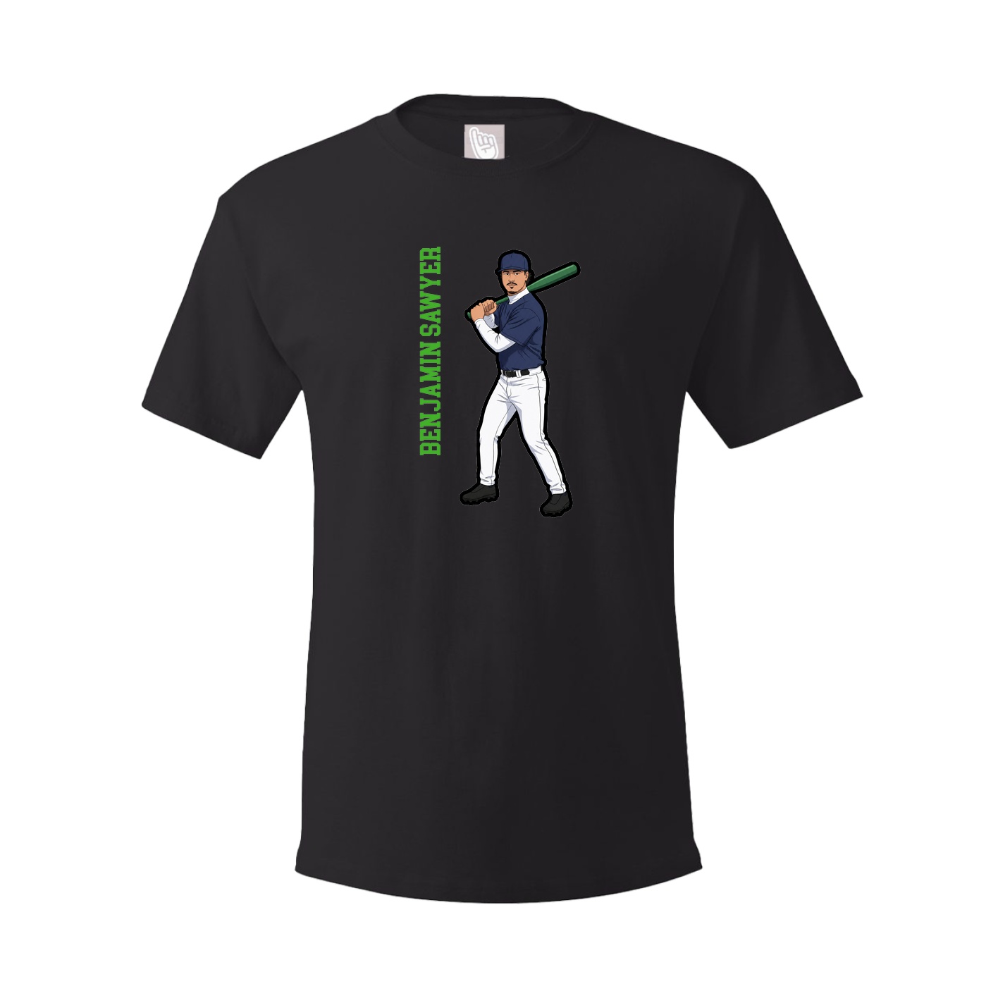 Tee — Name Vertical in Black