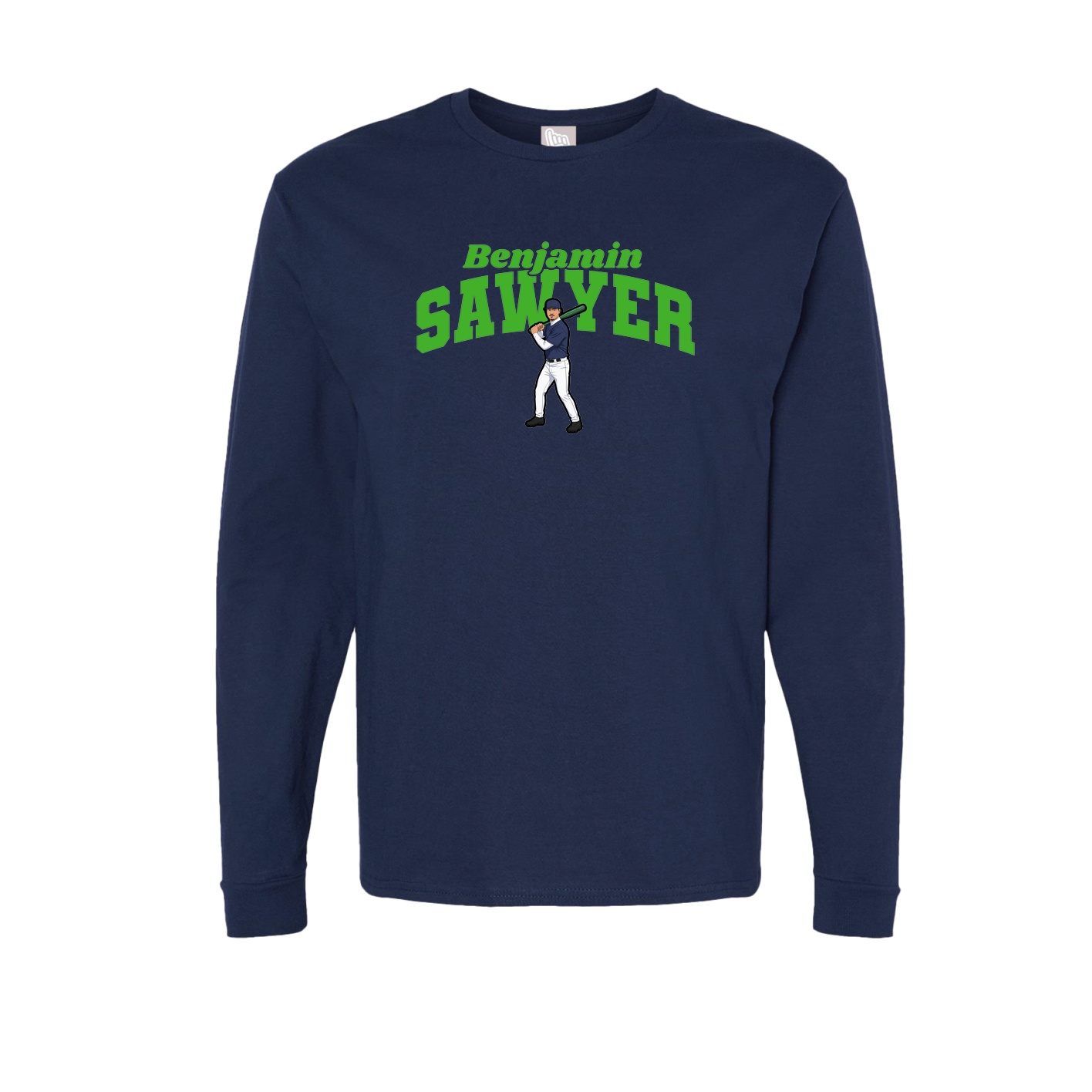 Long Sleeve Tee — Signature Arch in Navy