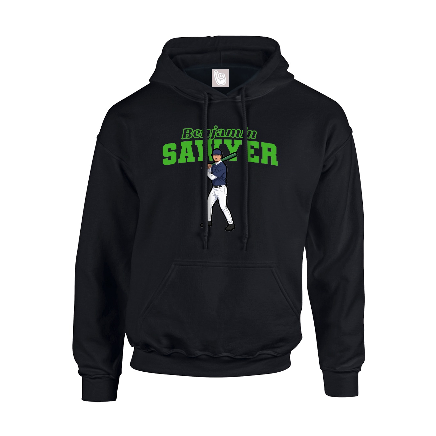 Hoodie — Name Arch in Black