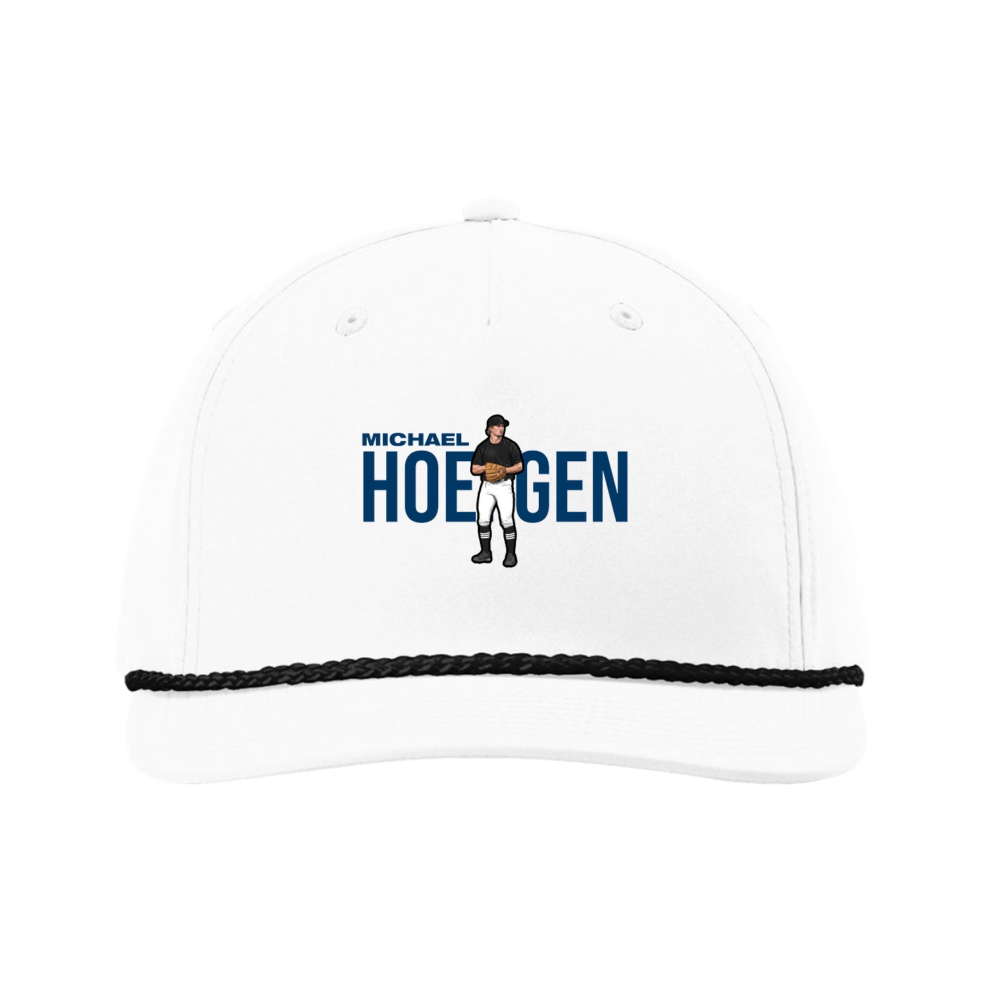 Five-Panel Classic Rope Cap — Player Name in White