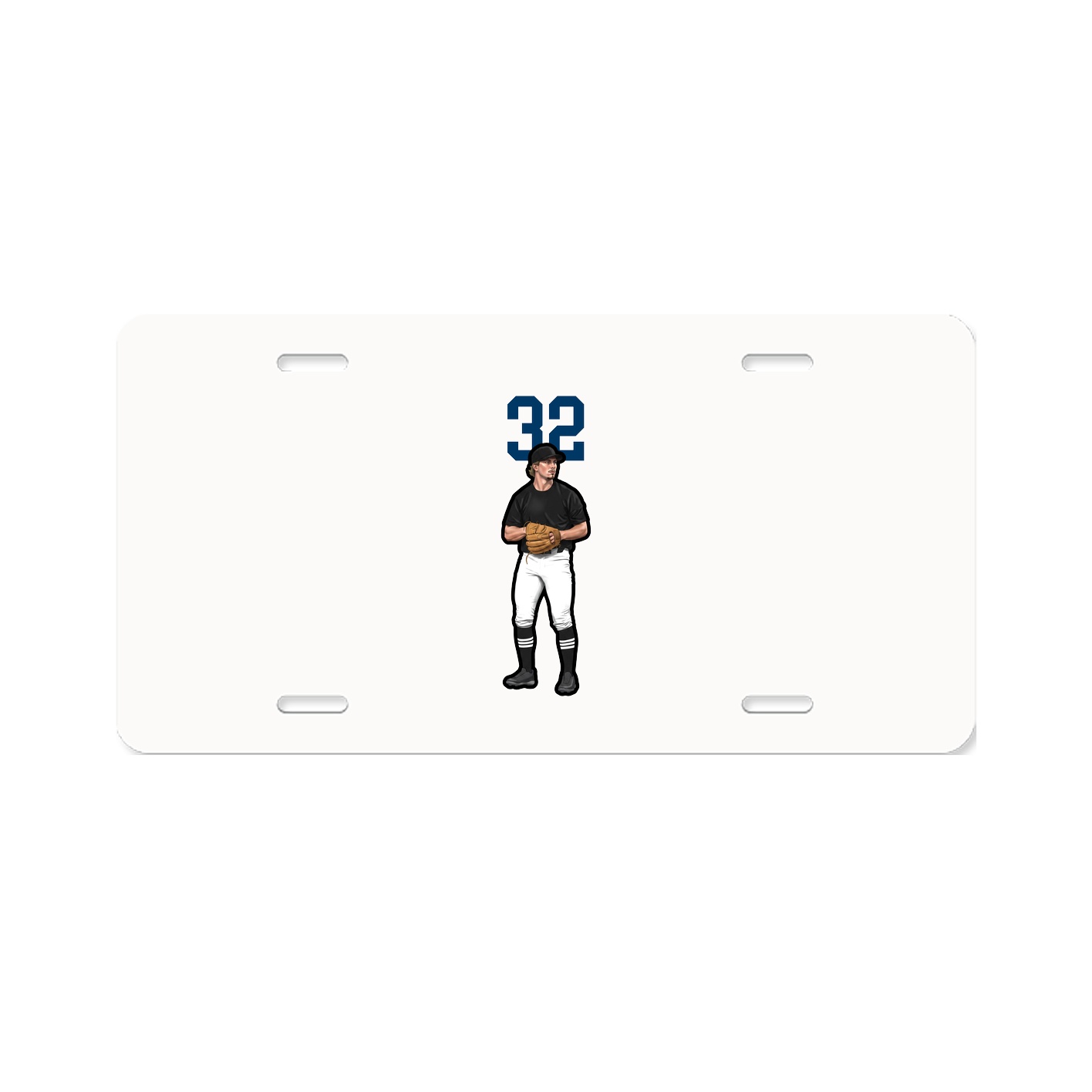 License Plate — Number Top in Classic