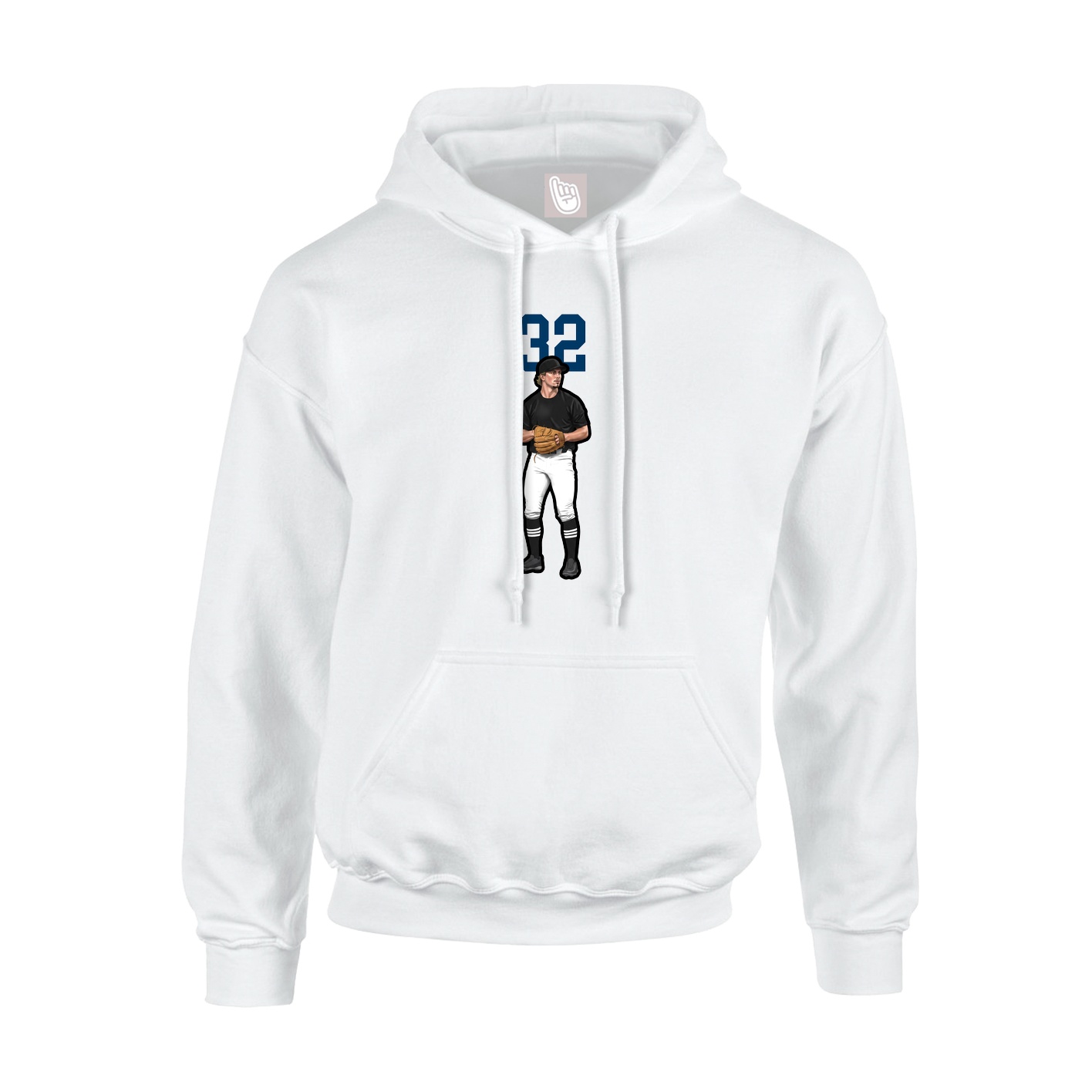 Hoodie — Number Top in White