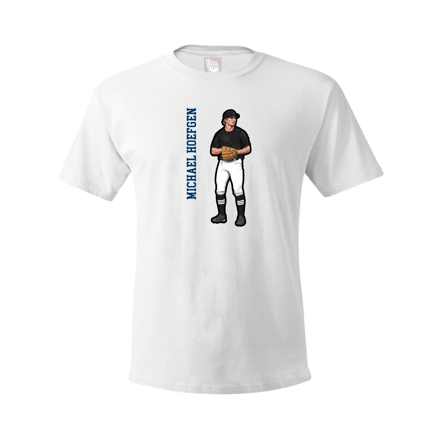Youth Tee — Name Vertical in White
