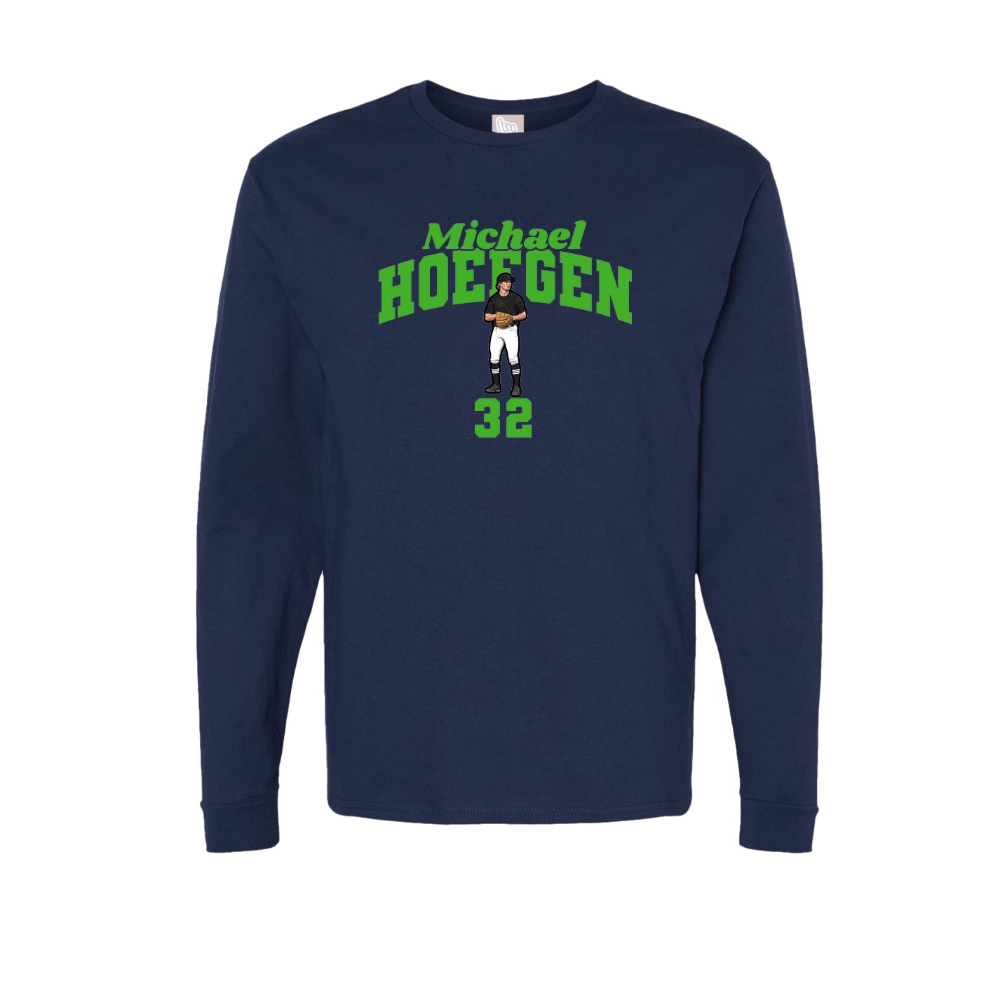 Long Sleeve Tee — Signature Arch in Navy