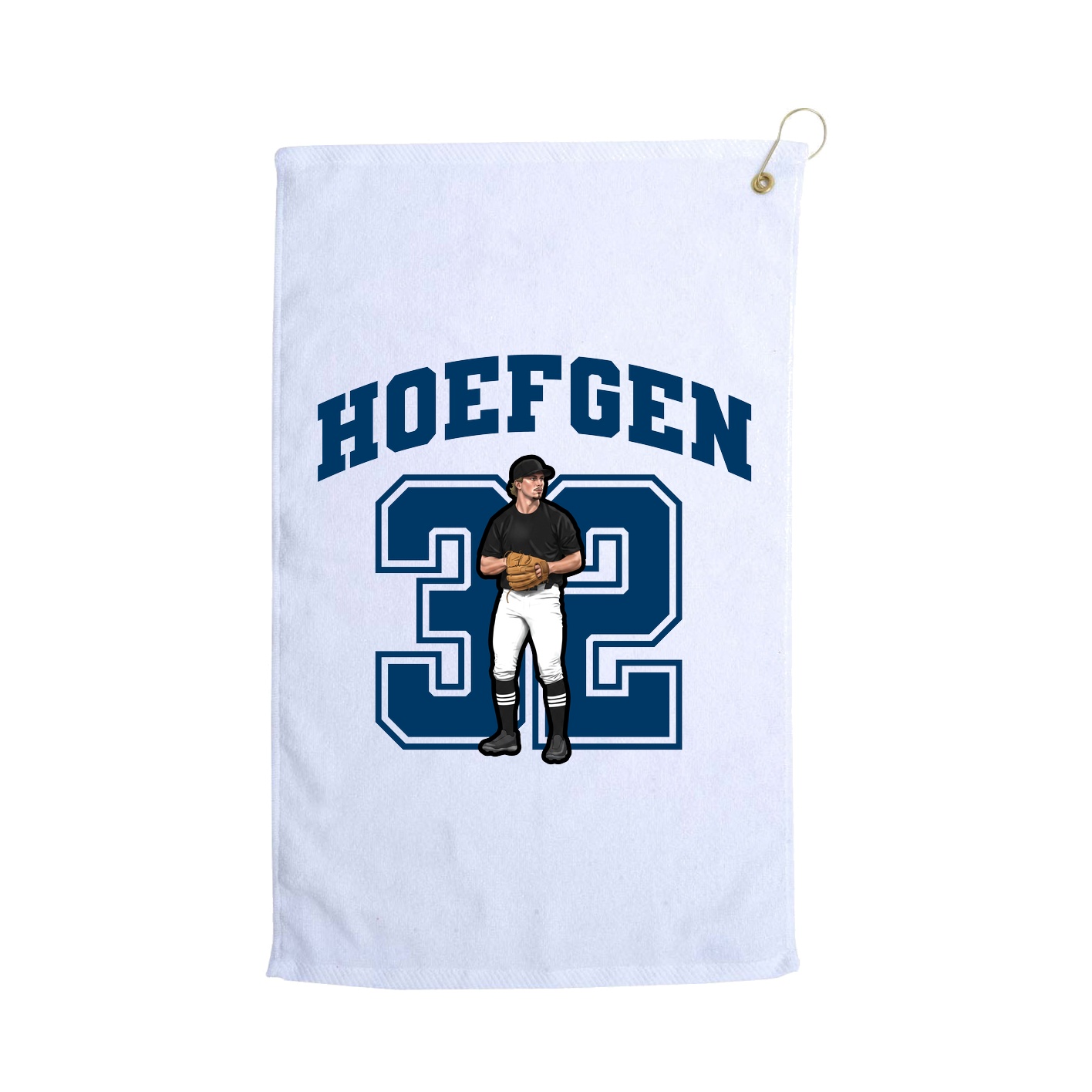 Golf Towel — Number in White