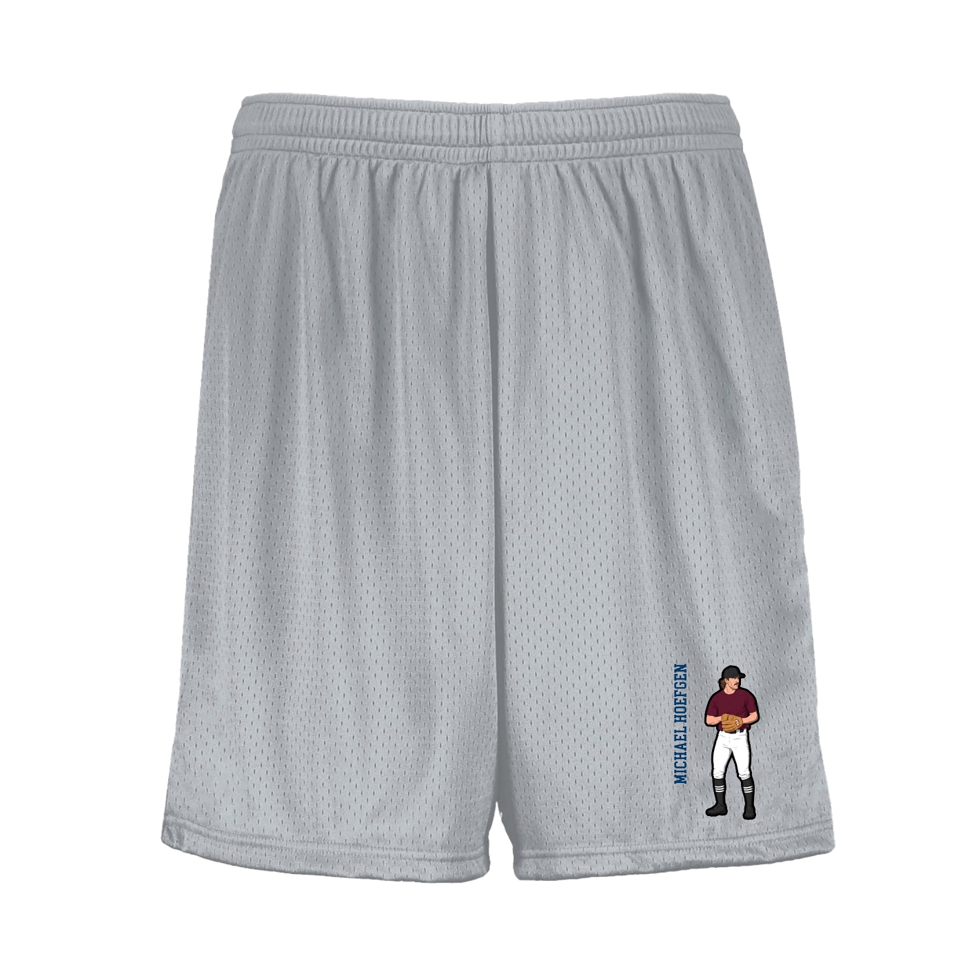 Shorts — Name Vertical in Silver