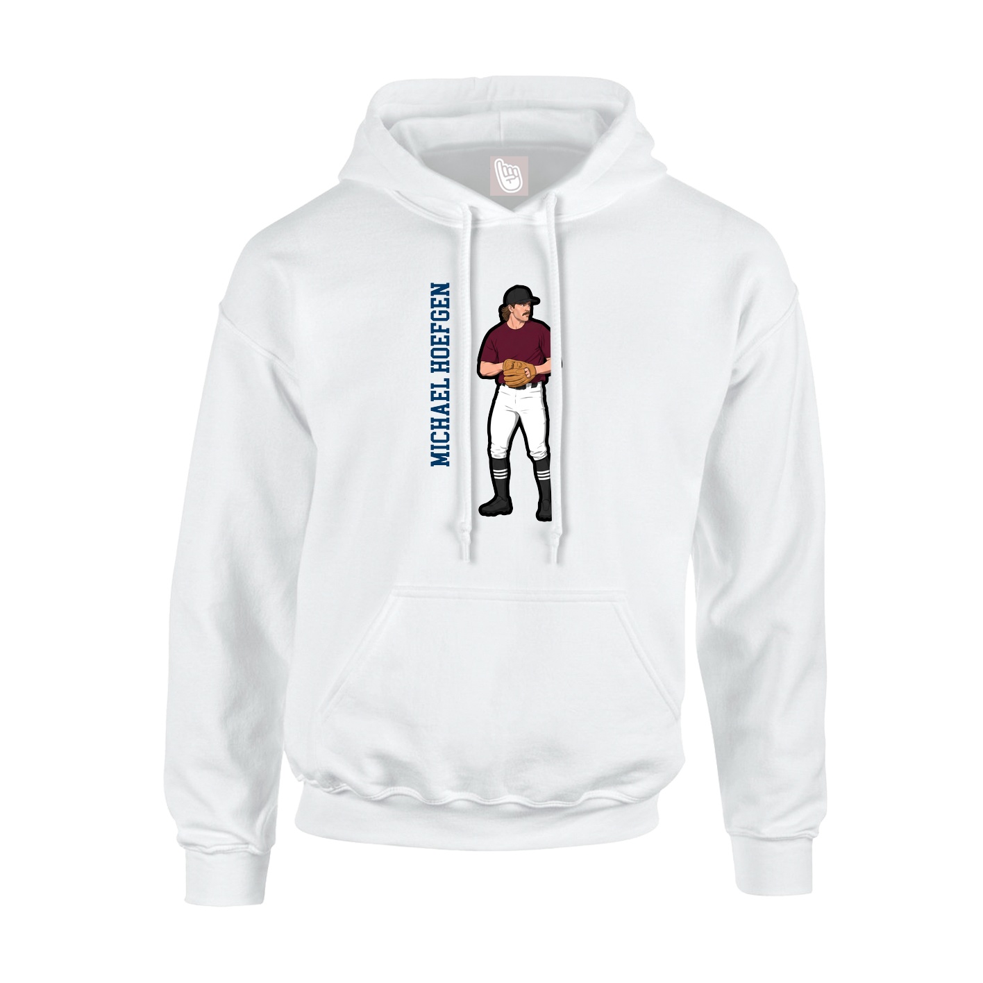Youth Hoodie — Name Vertical in White