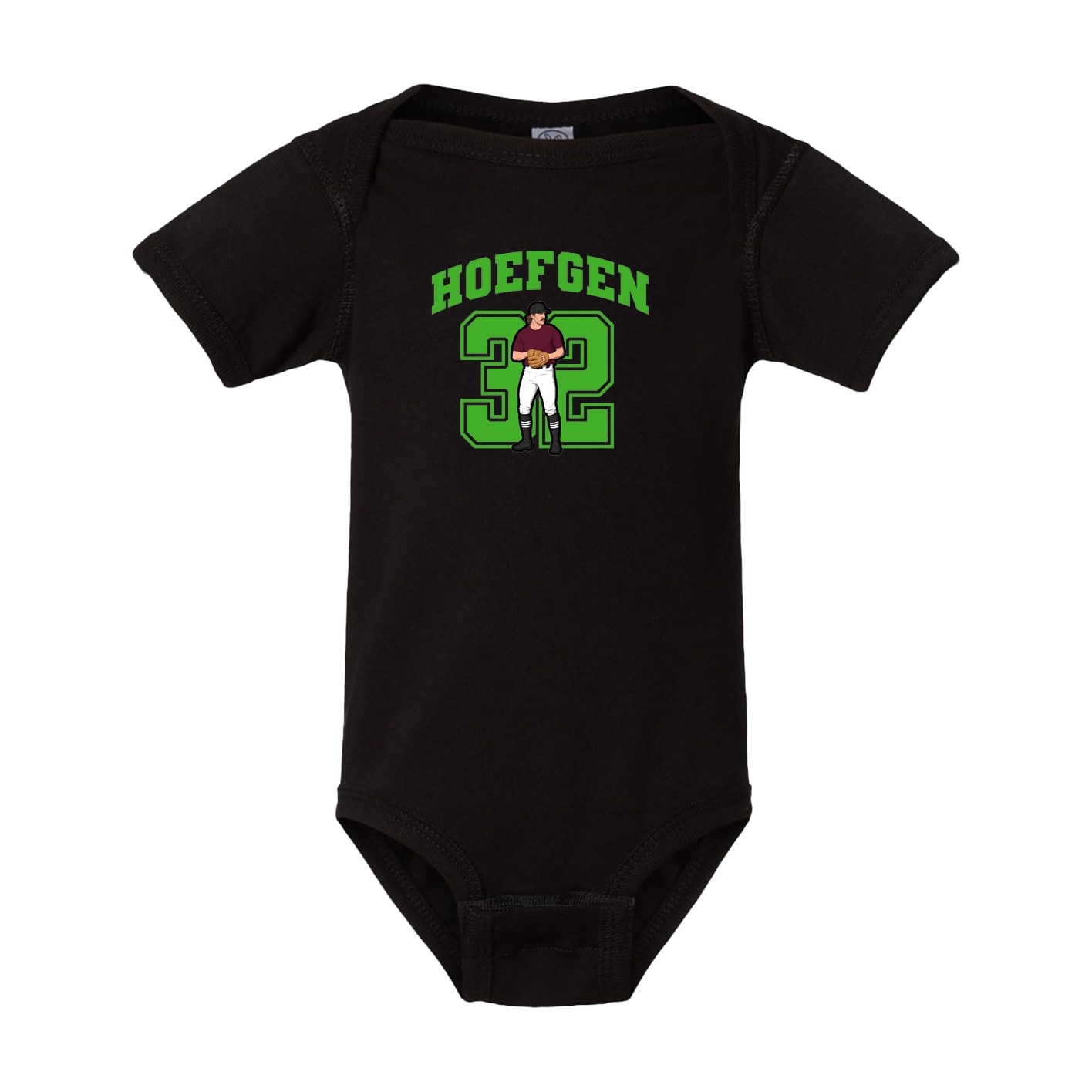 Baby Onesie — Number in Black