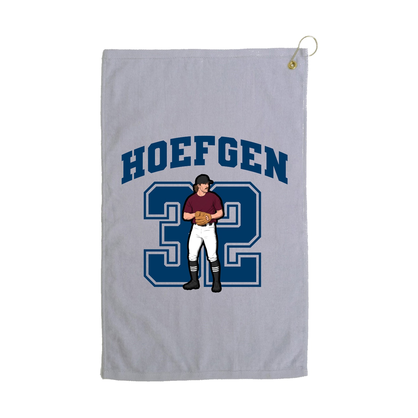 Golf Towel — Number in Grey