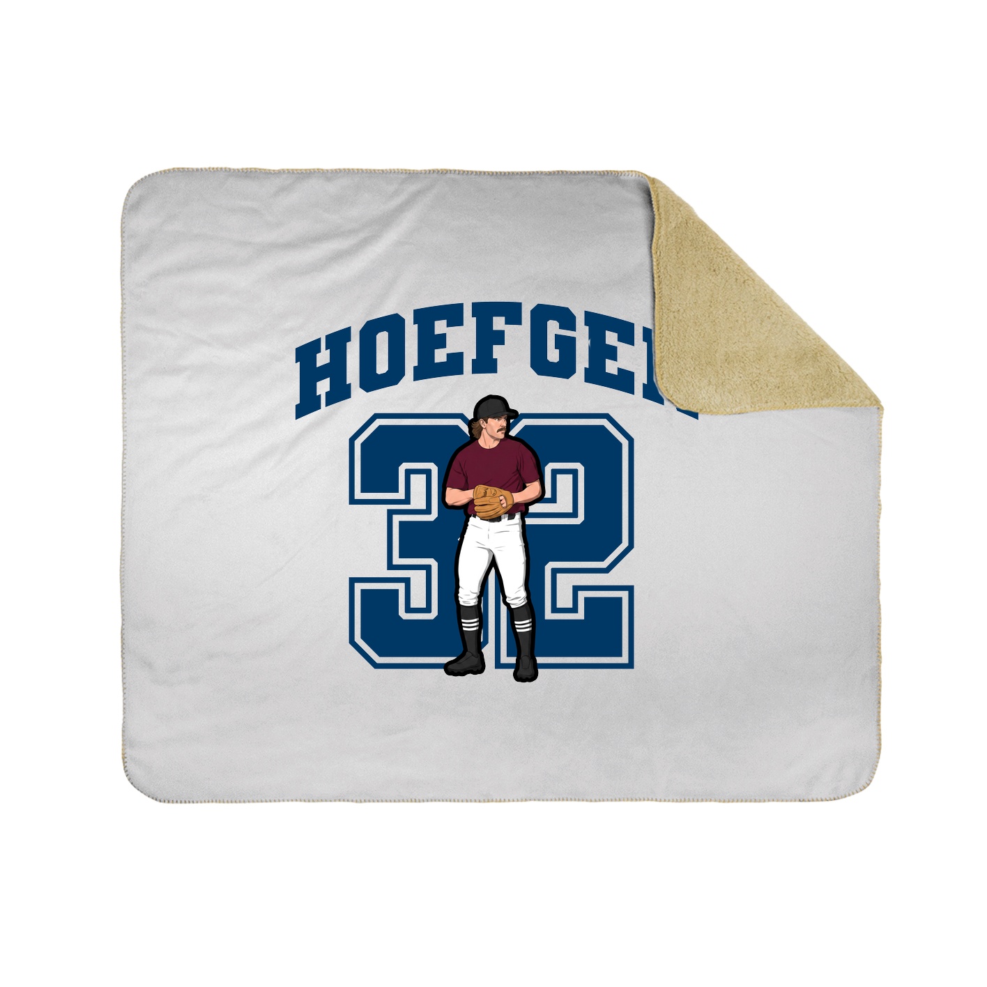 Throw Blanket — Number in White