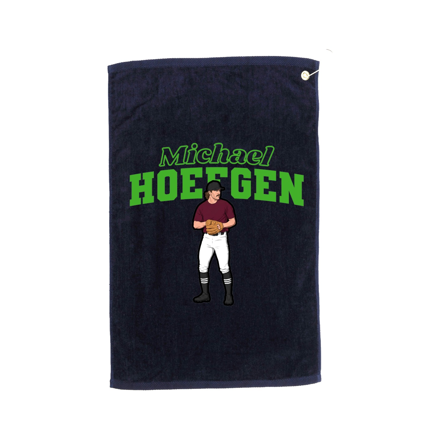 Golf Towel — Name Arch in Navy