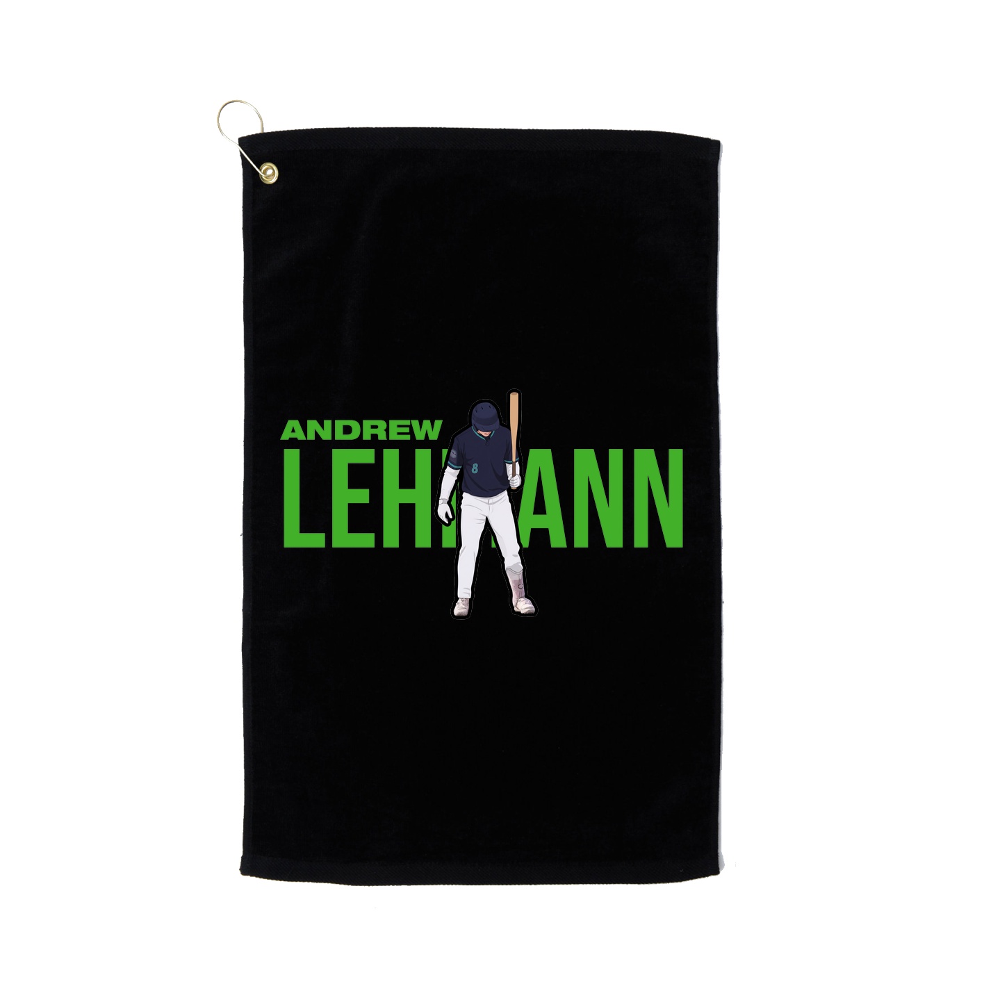 Golf Towel — Player Name in Black