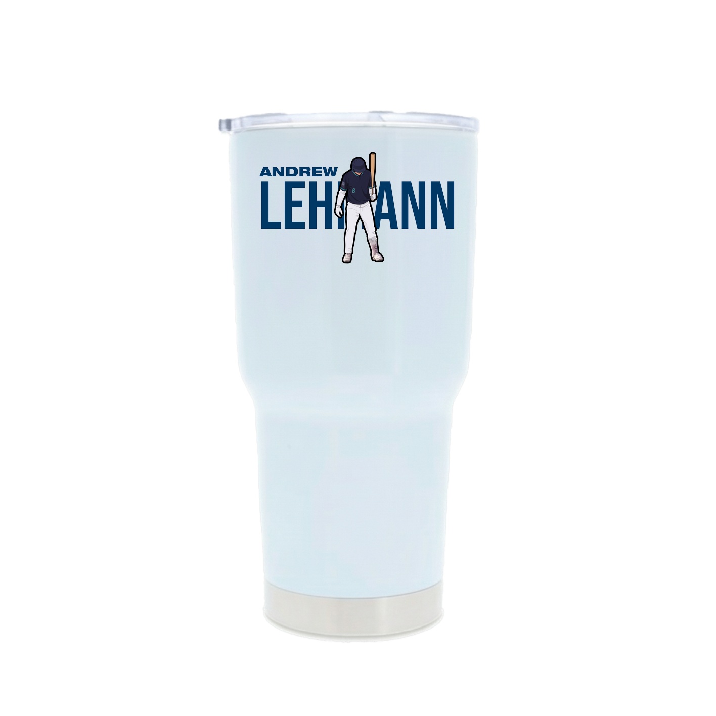 30oz Stainless Steel Tumbler — Player Name in White