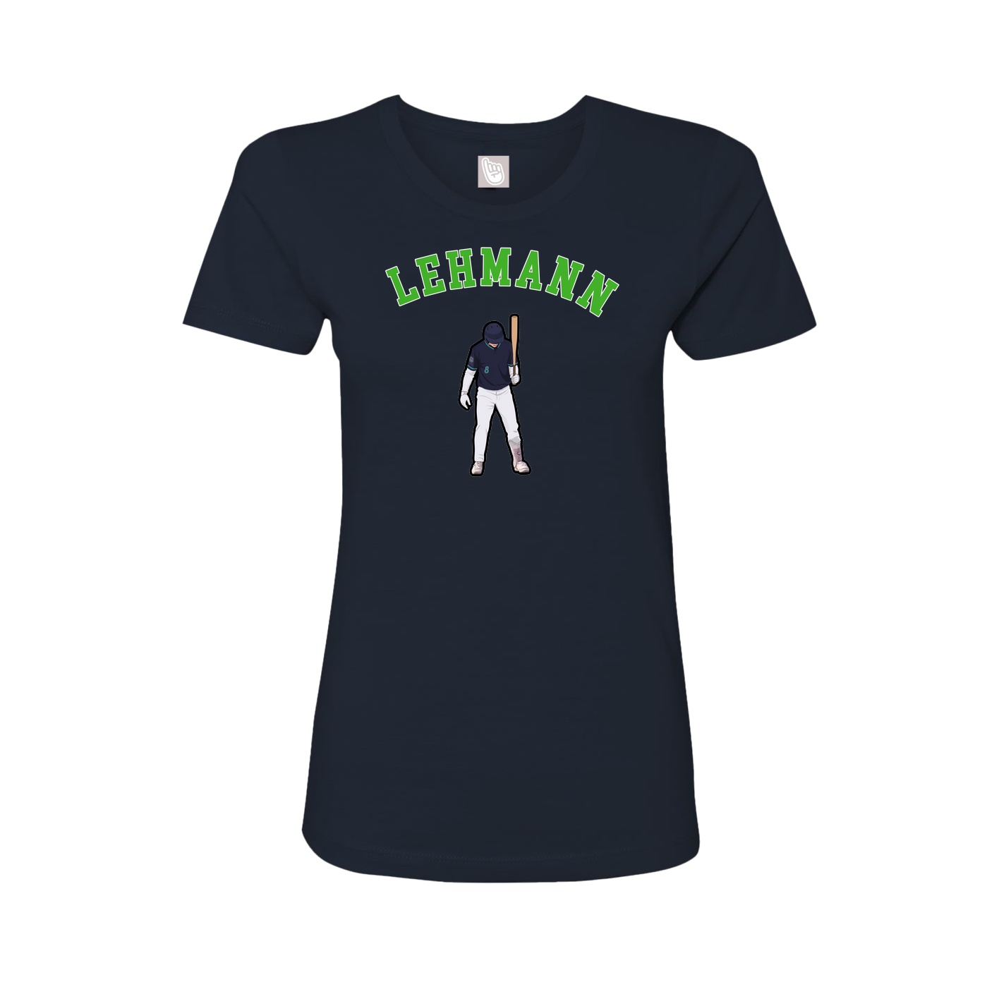 Fitted Women's Tee — Shirsey Arch in Navy