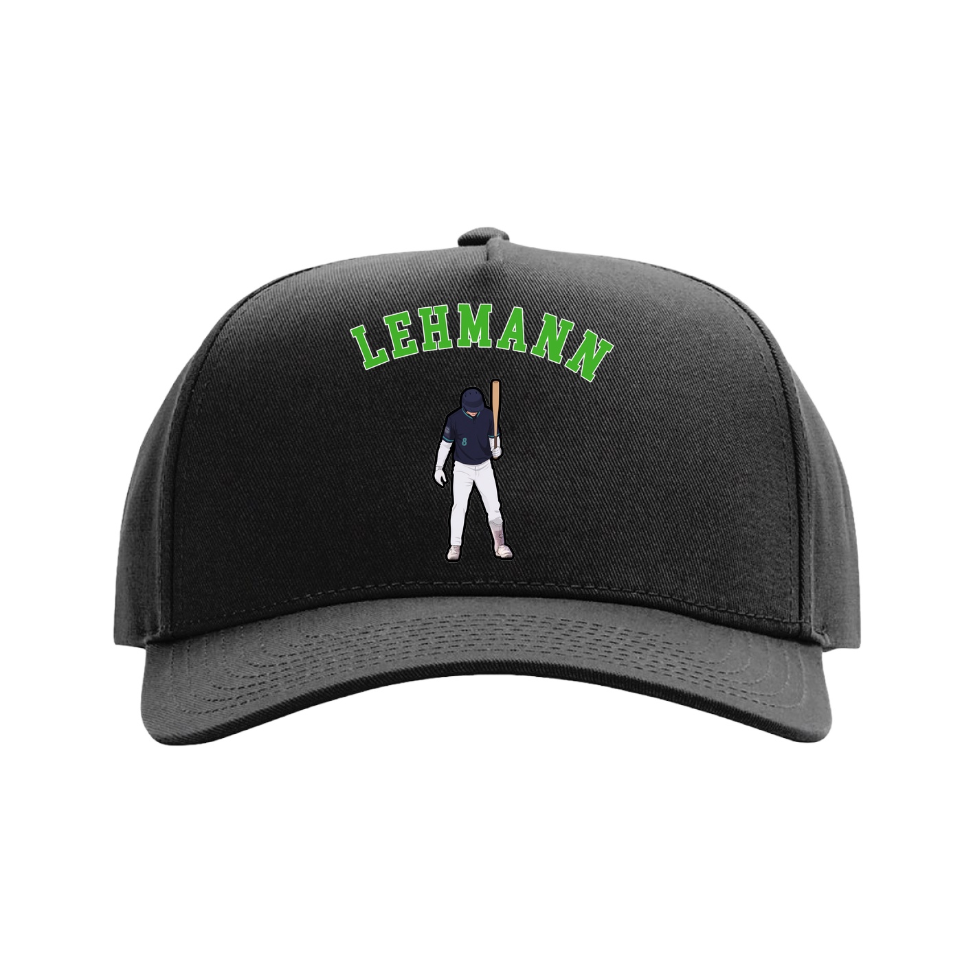 Full Fabric Five-Panel Champ Cap — Shirsey Arch in Black