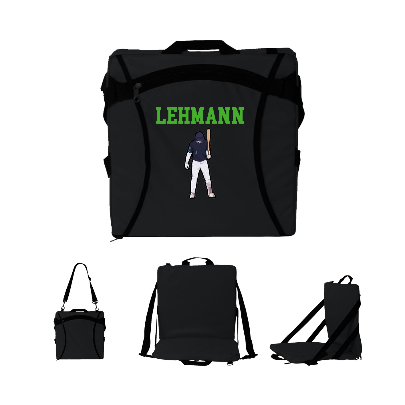 Folding Stadium Seat — Shirsey in Black