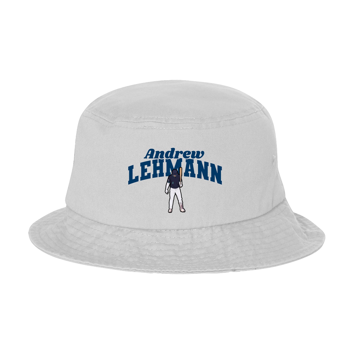 Bucket Cap — Signature Arch in White
