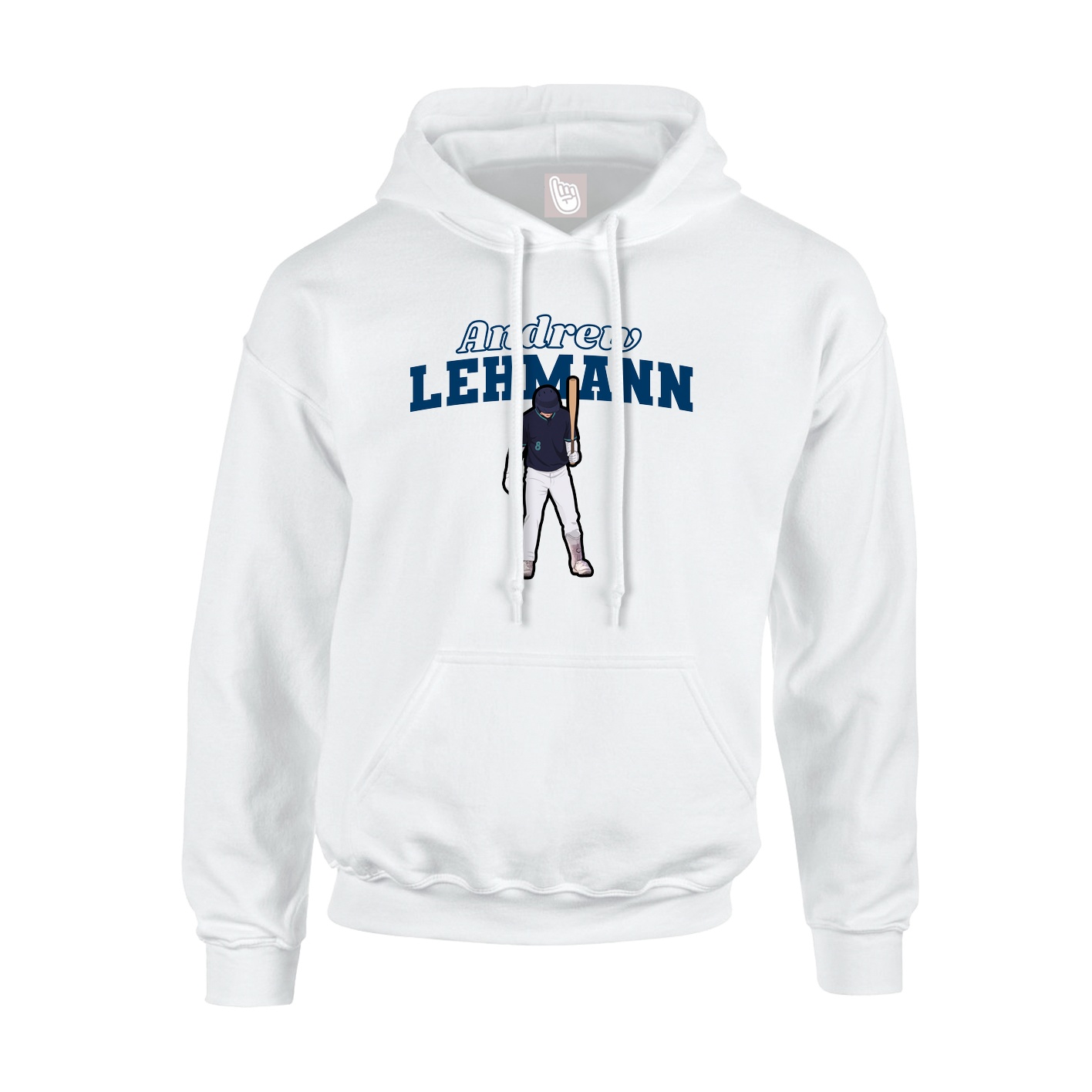 Hoodie — Name Arch in White