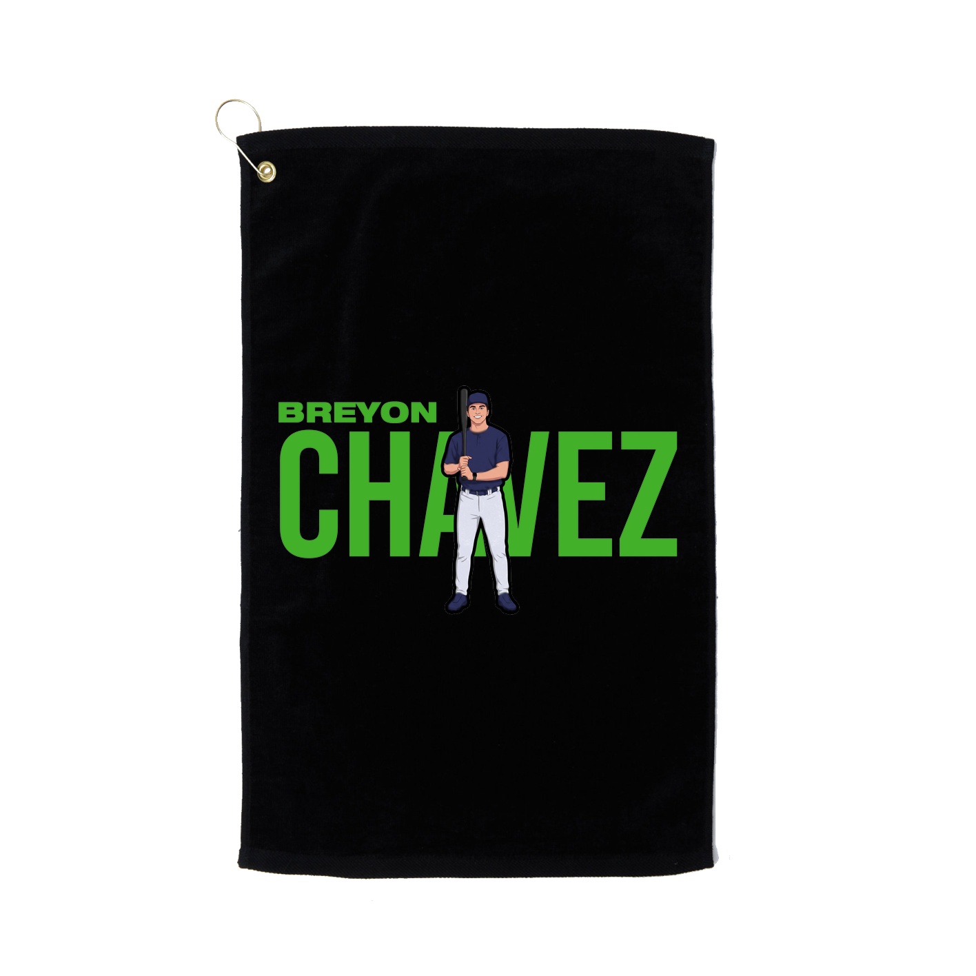 Golf Towel — Player Name in Black