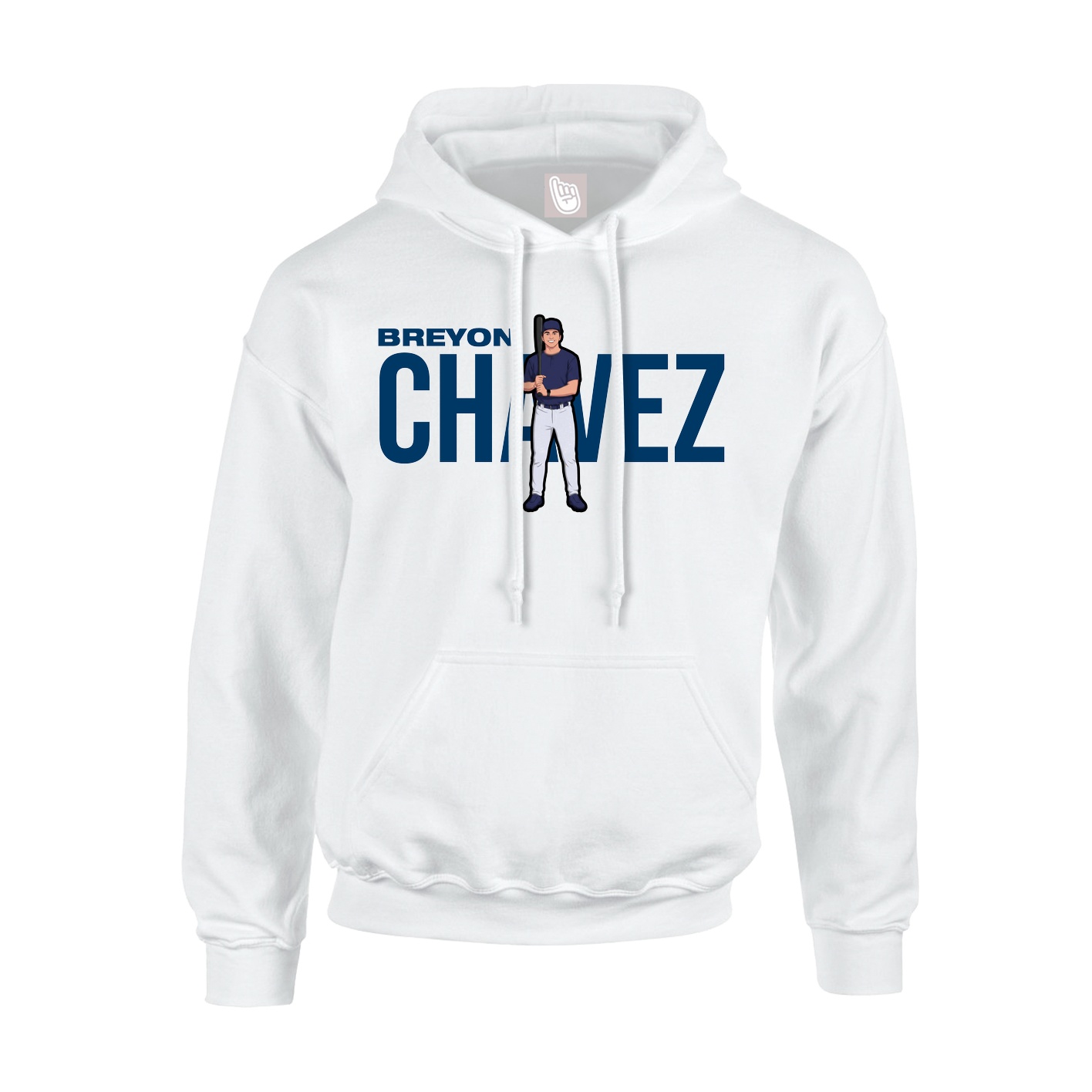 Youth Hoodie — Player Name in White