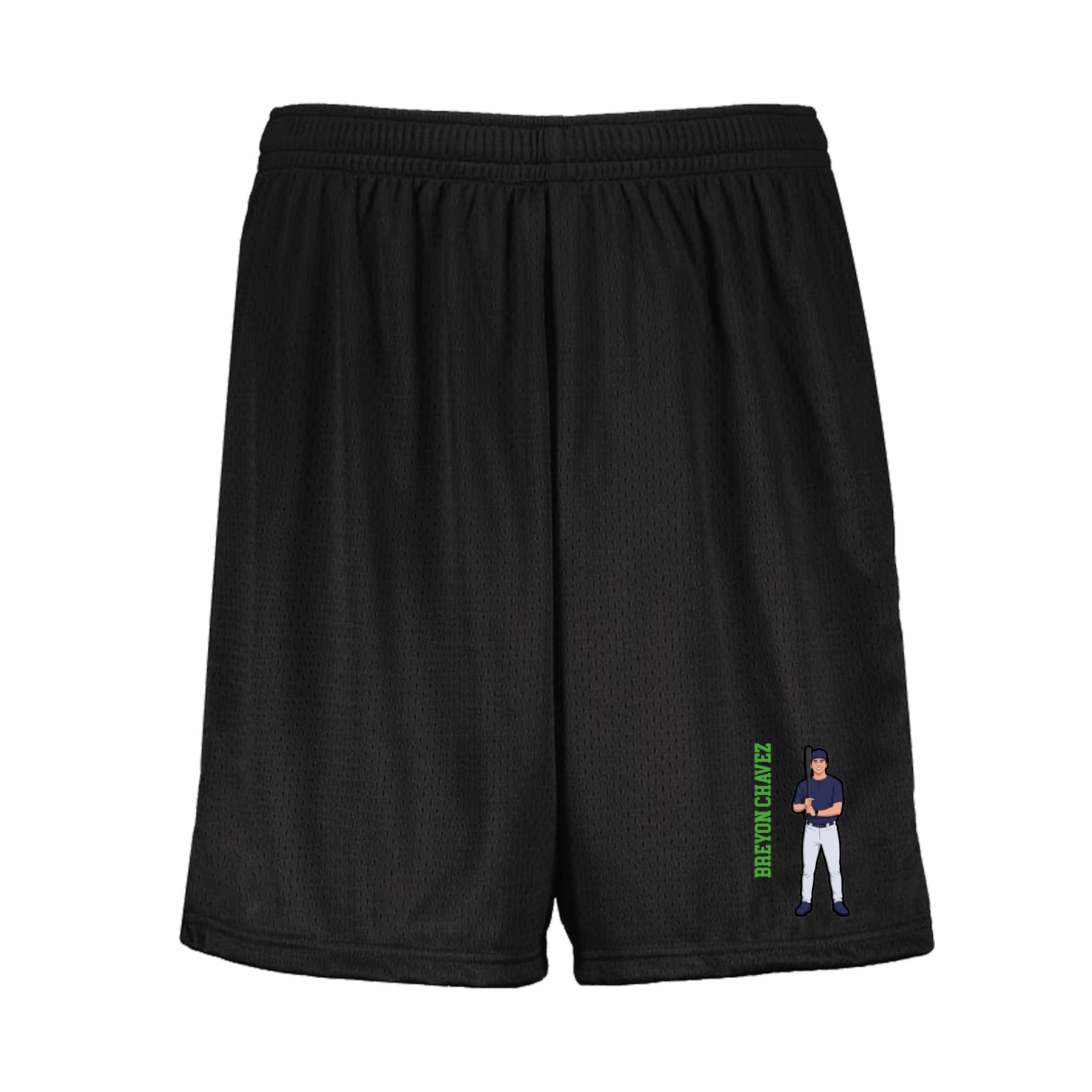 Shorts — Name Vertical in Black