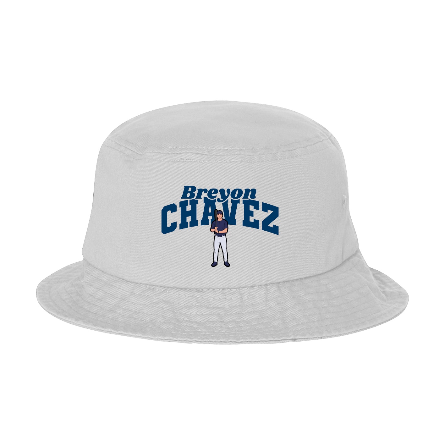Bucket Cap — Signature Arch in White