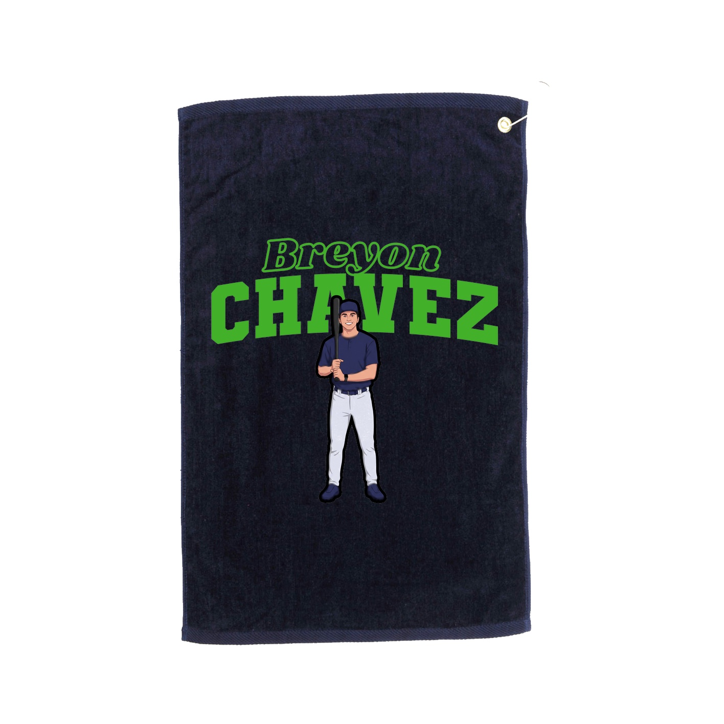Golf Towel — Name Arch in Navy