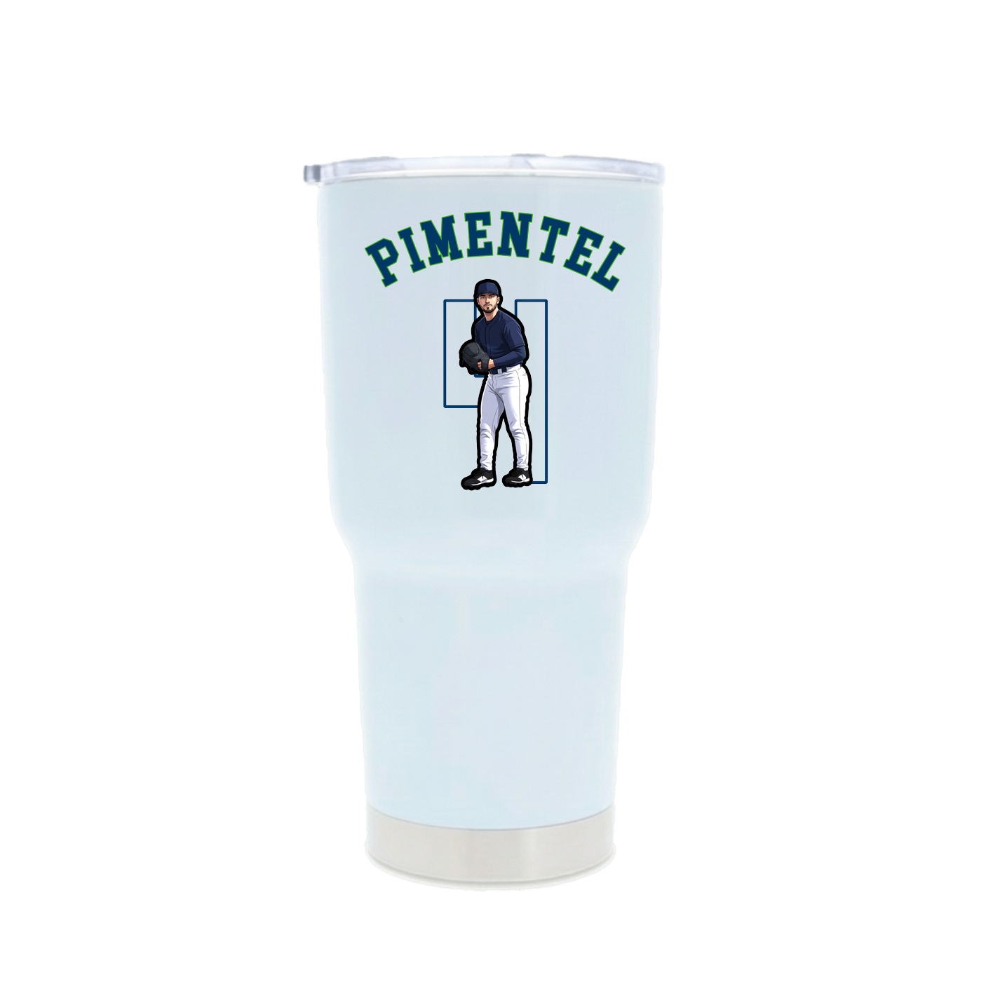 30oz Stainless Steel Tumbler — Shirsey Arch in White
