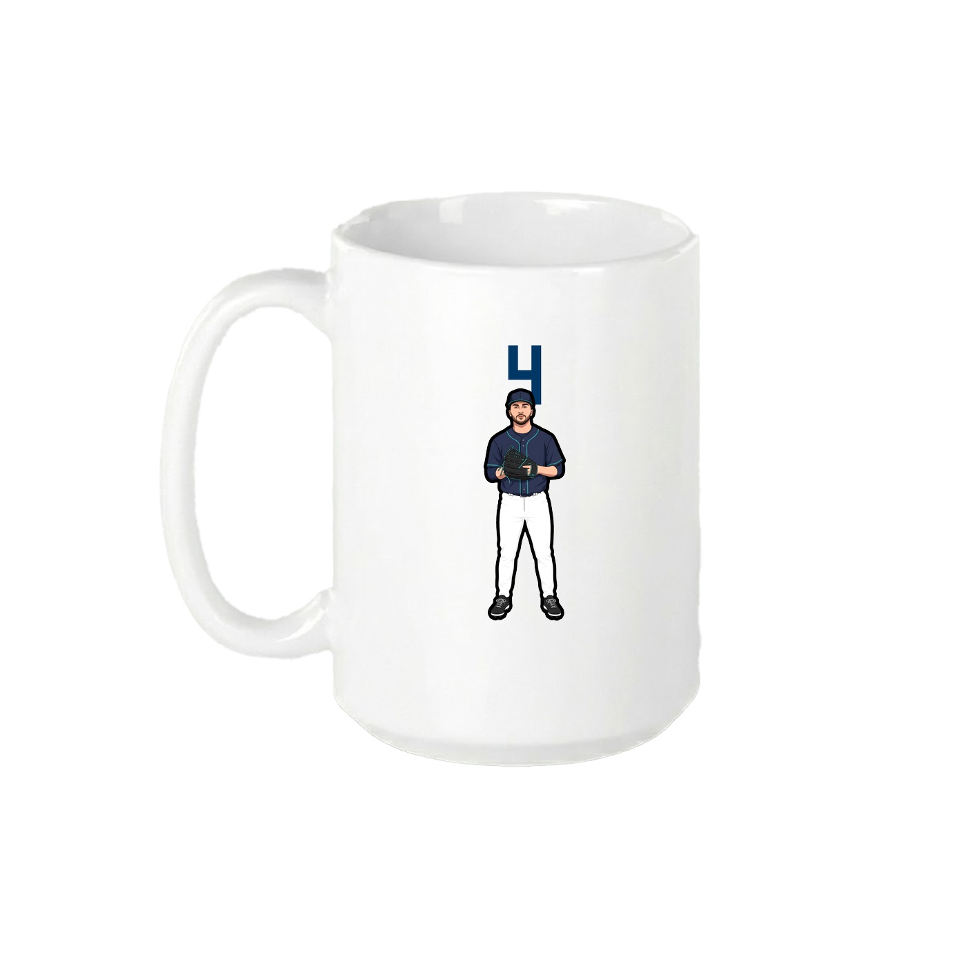 15oz Coffee Mug — Number Top in White