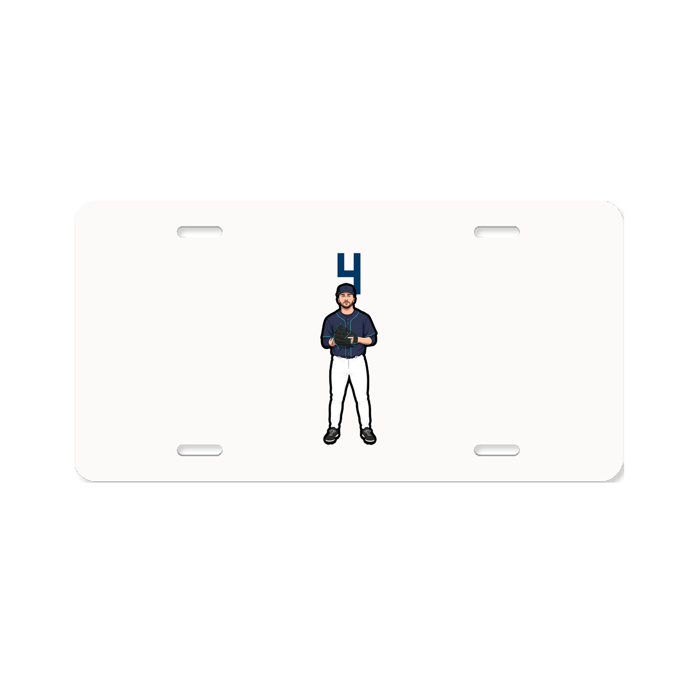 License Plate — Number Top in Classic