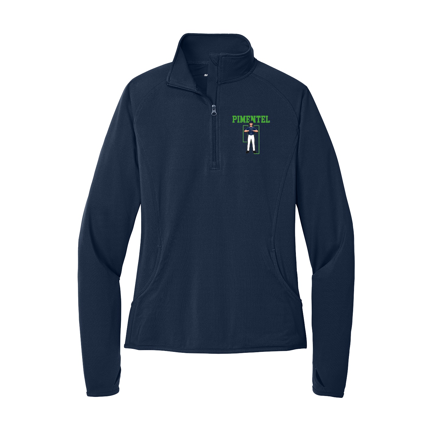 Women's Q-Zip Pullover — Shirsey in Navy