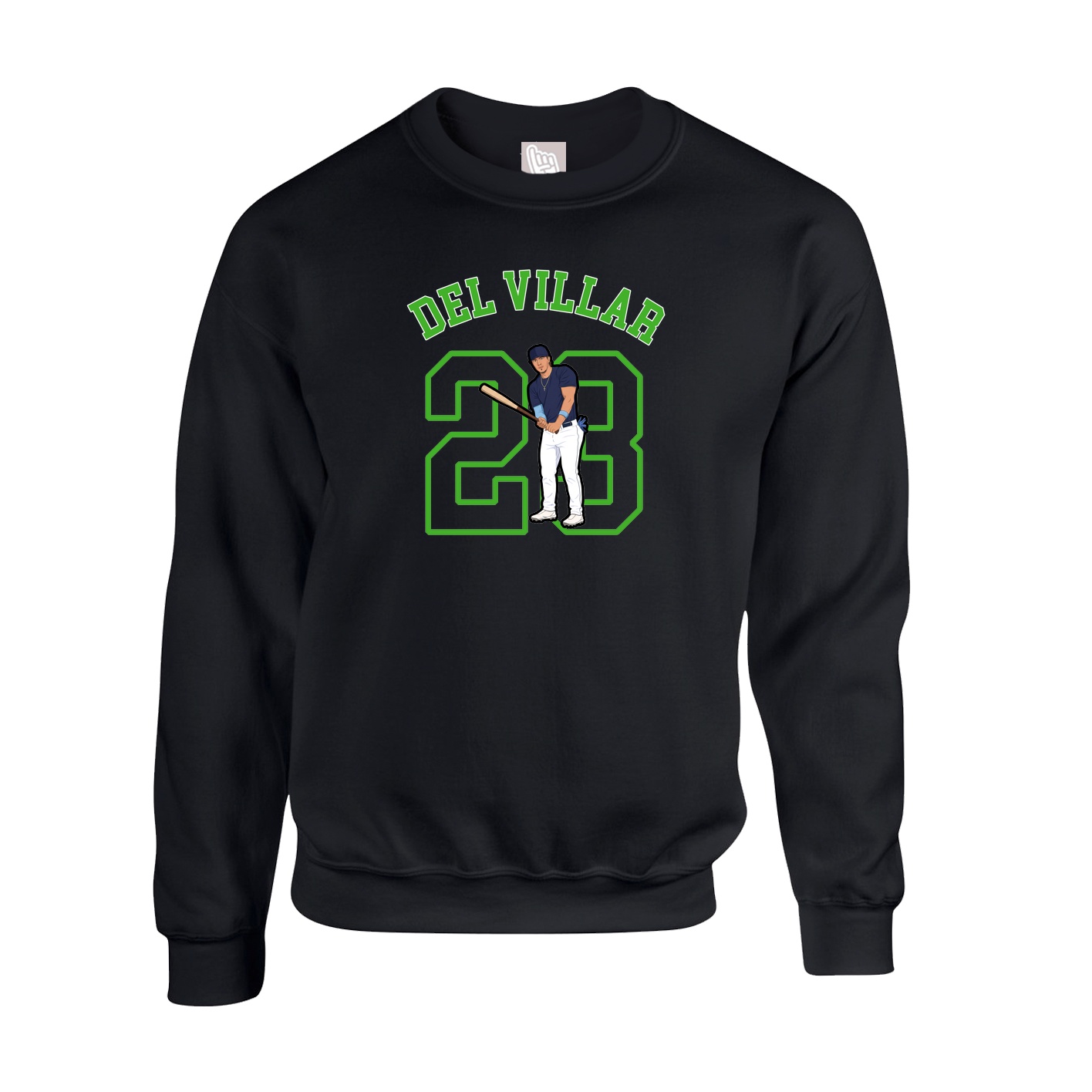 Fleece Crew — Shirsey Arch in Black