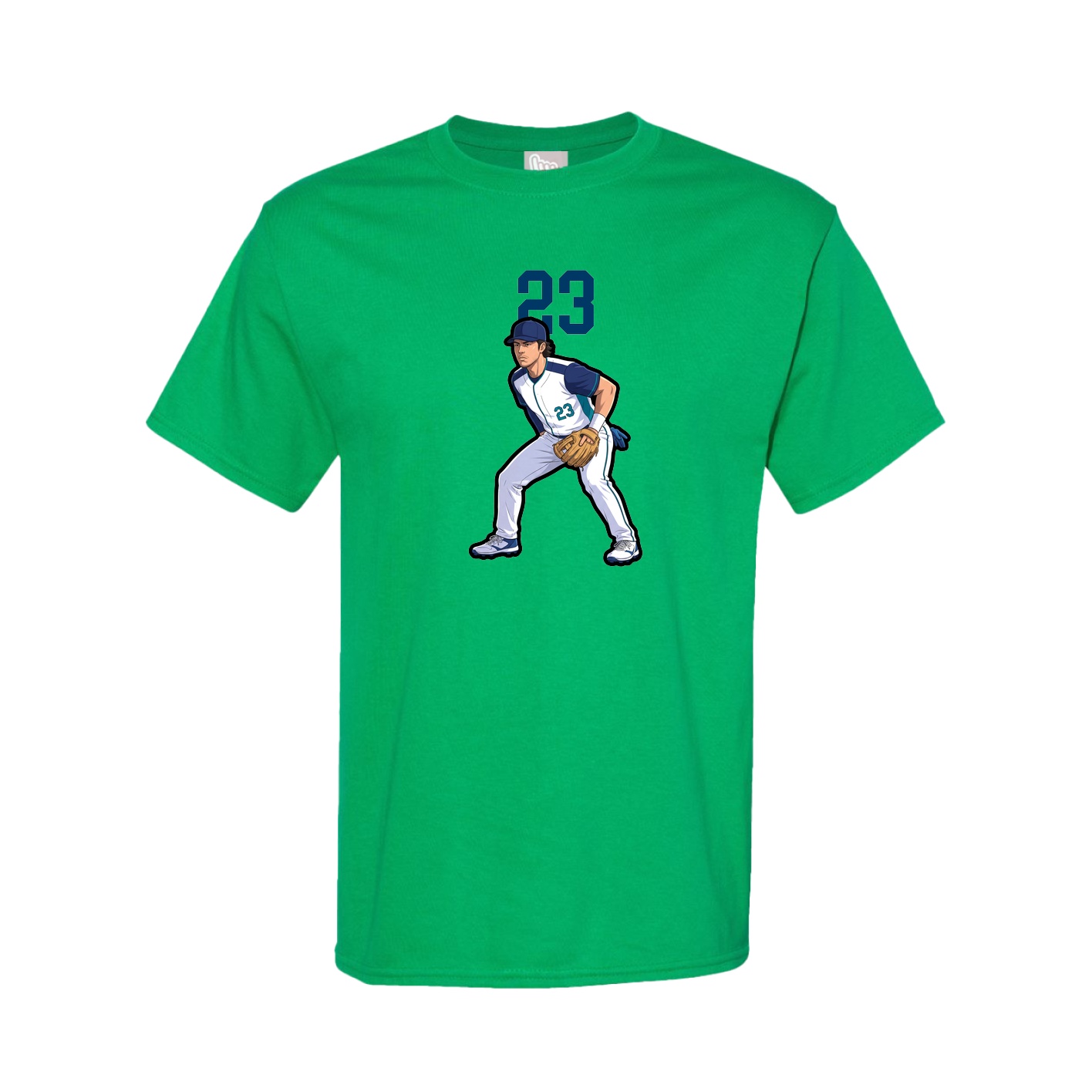 Youth Tee — Number Top in Green