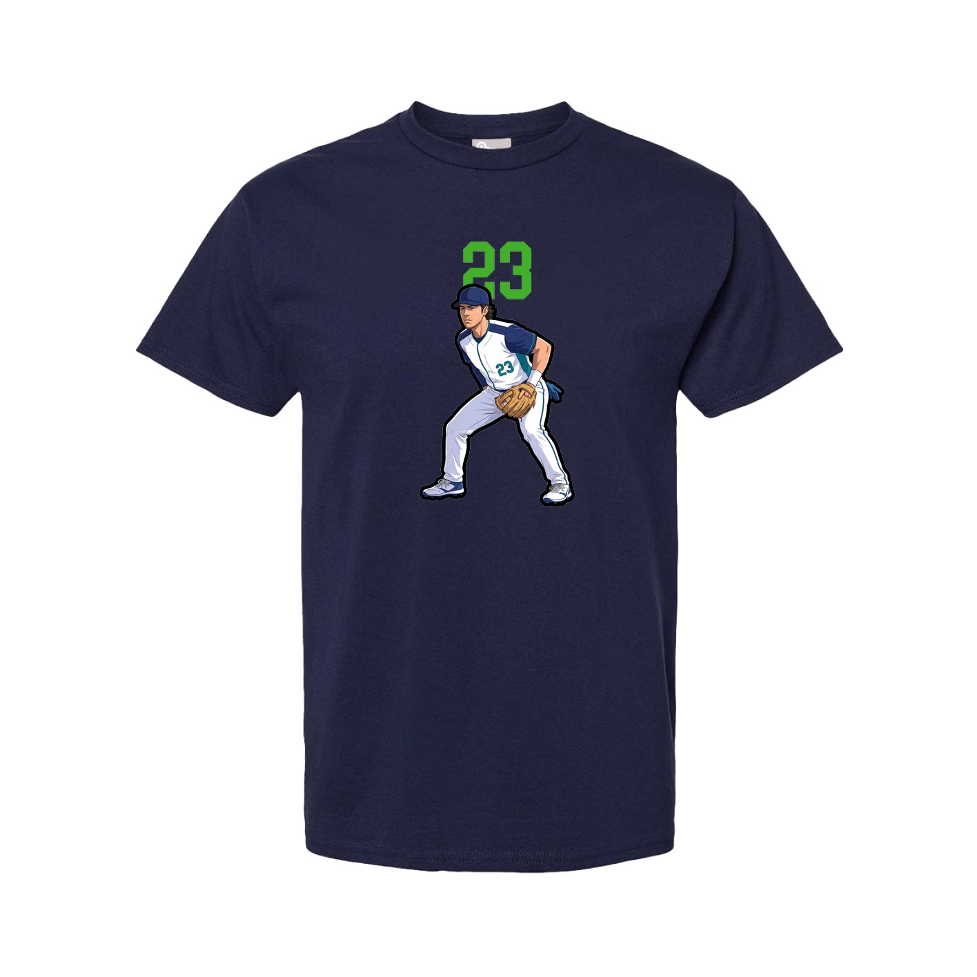 Youth Tee — Number Top in Navy