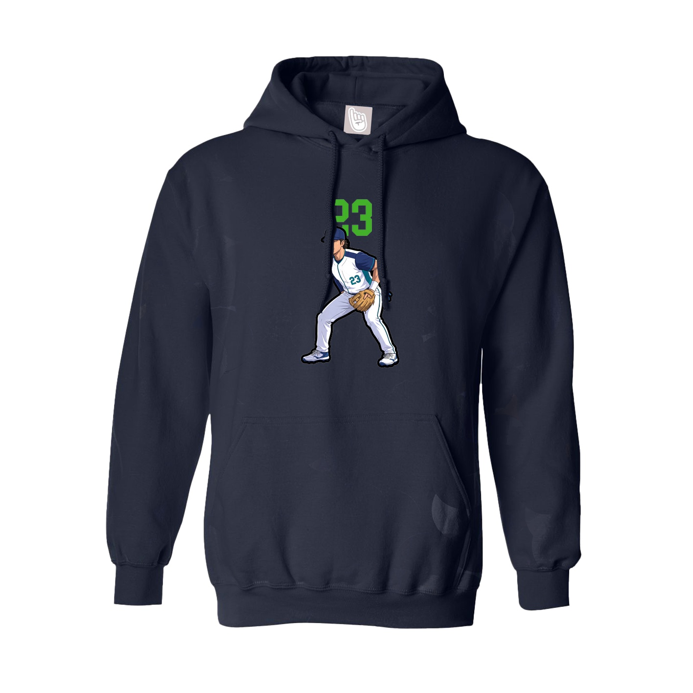Youth Hoodie — Number Top in Navy