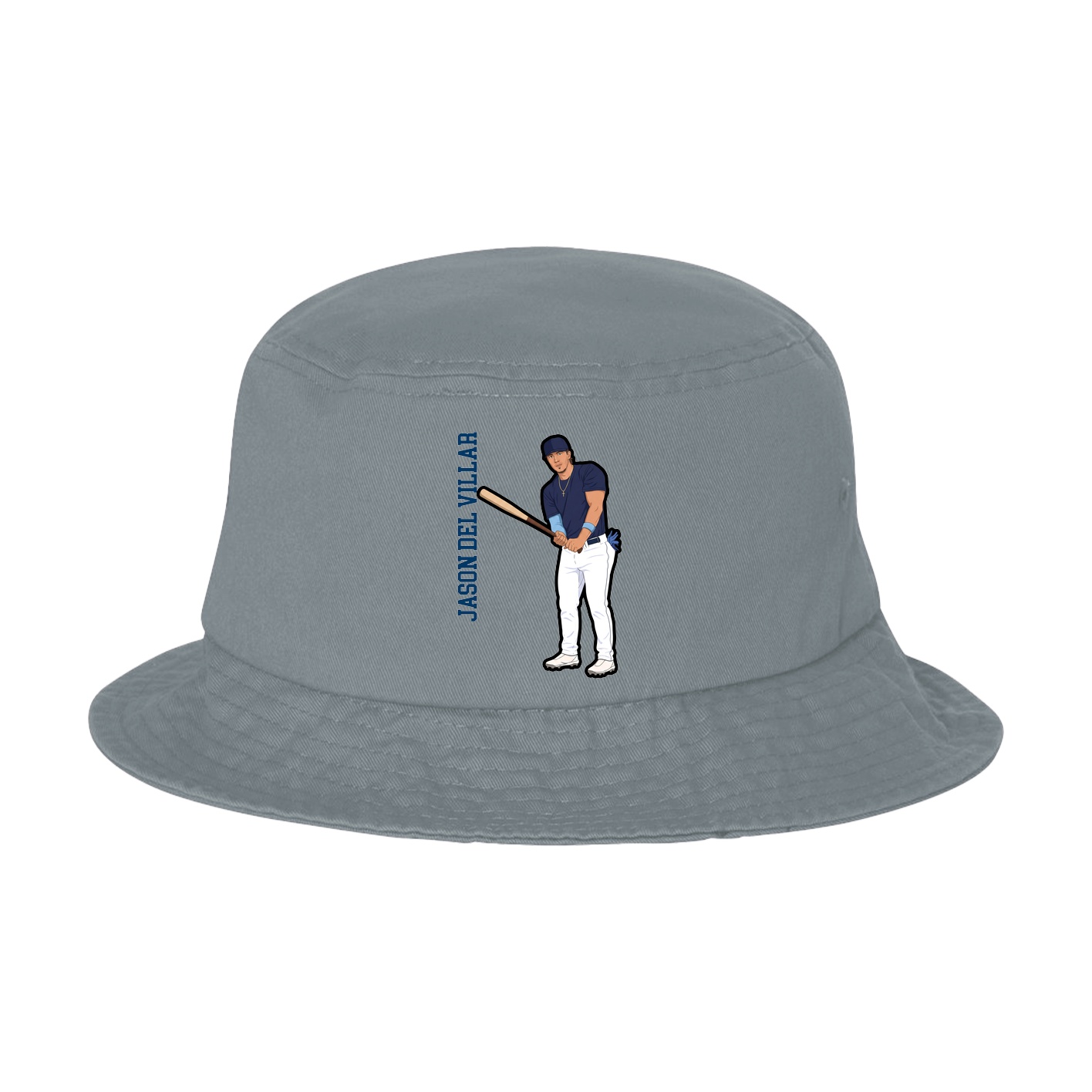 Bucket Cap — Name Vertical in Grey